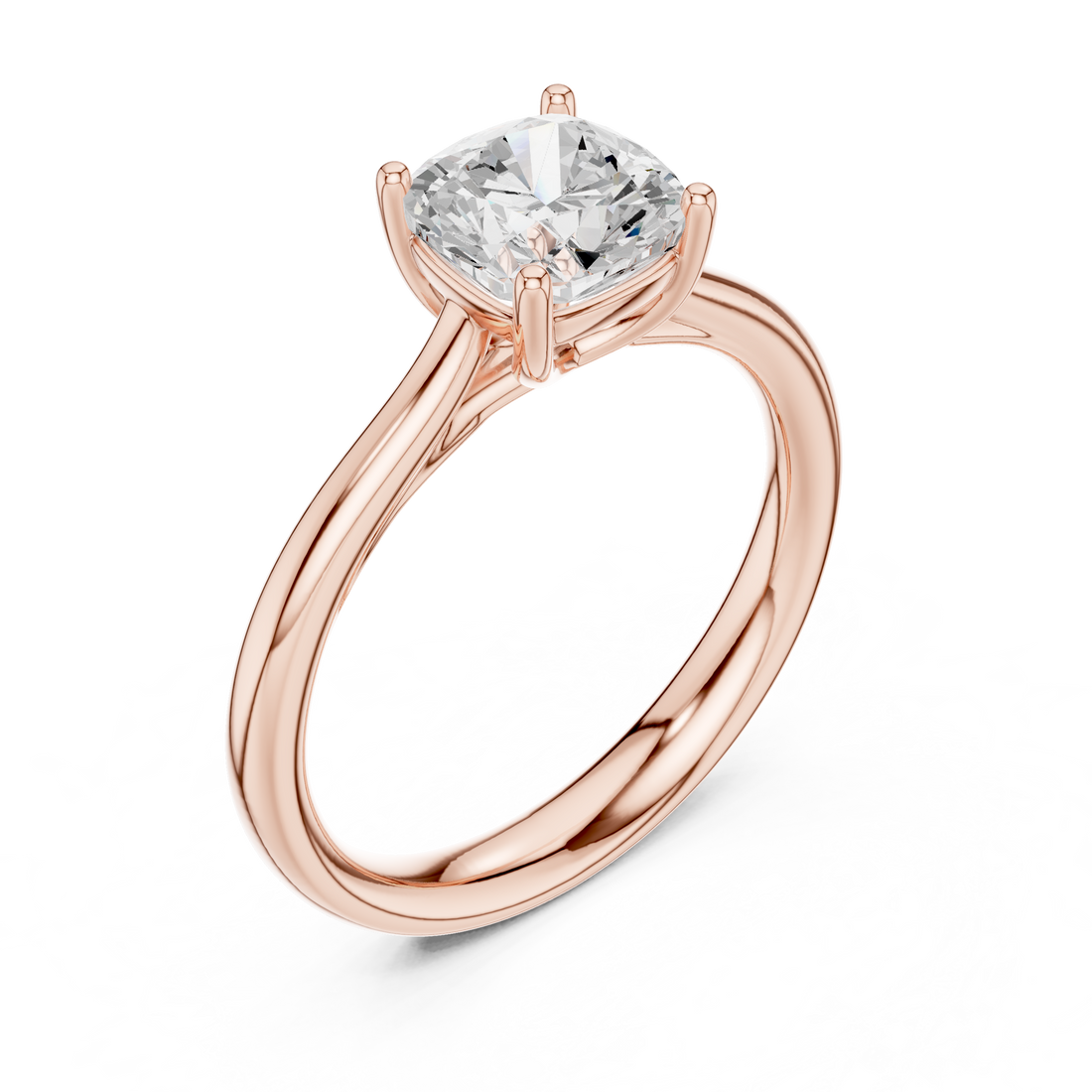 2ct Cushion solitaire ring
