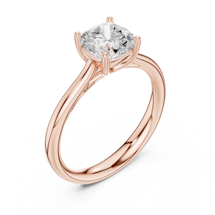 2ct Cushion solitaire ring