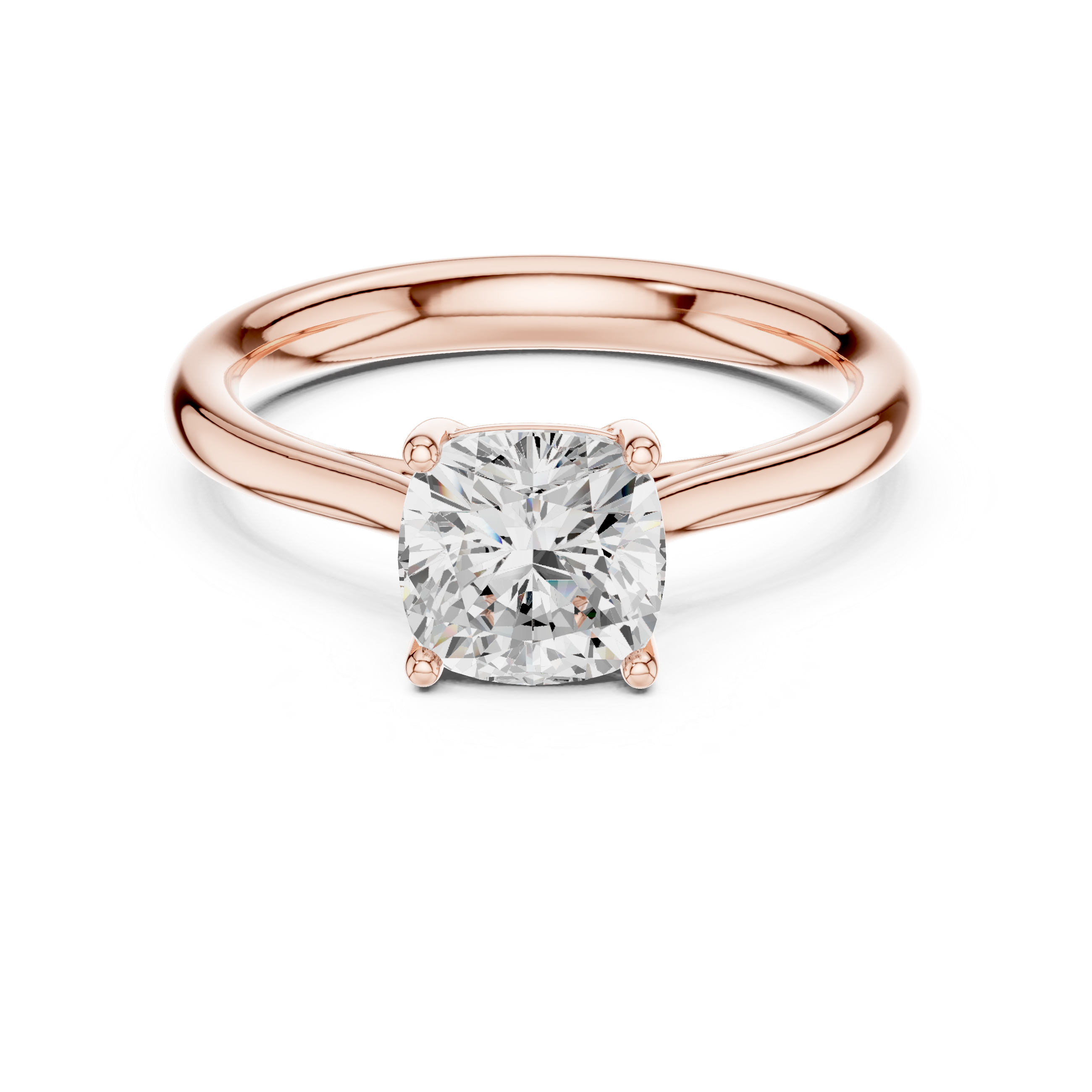 2ct Cushion solitaire ring