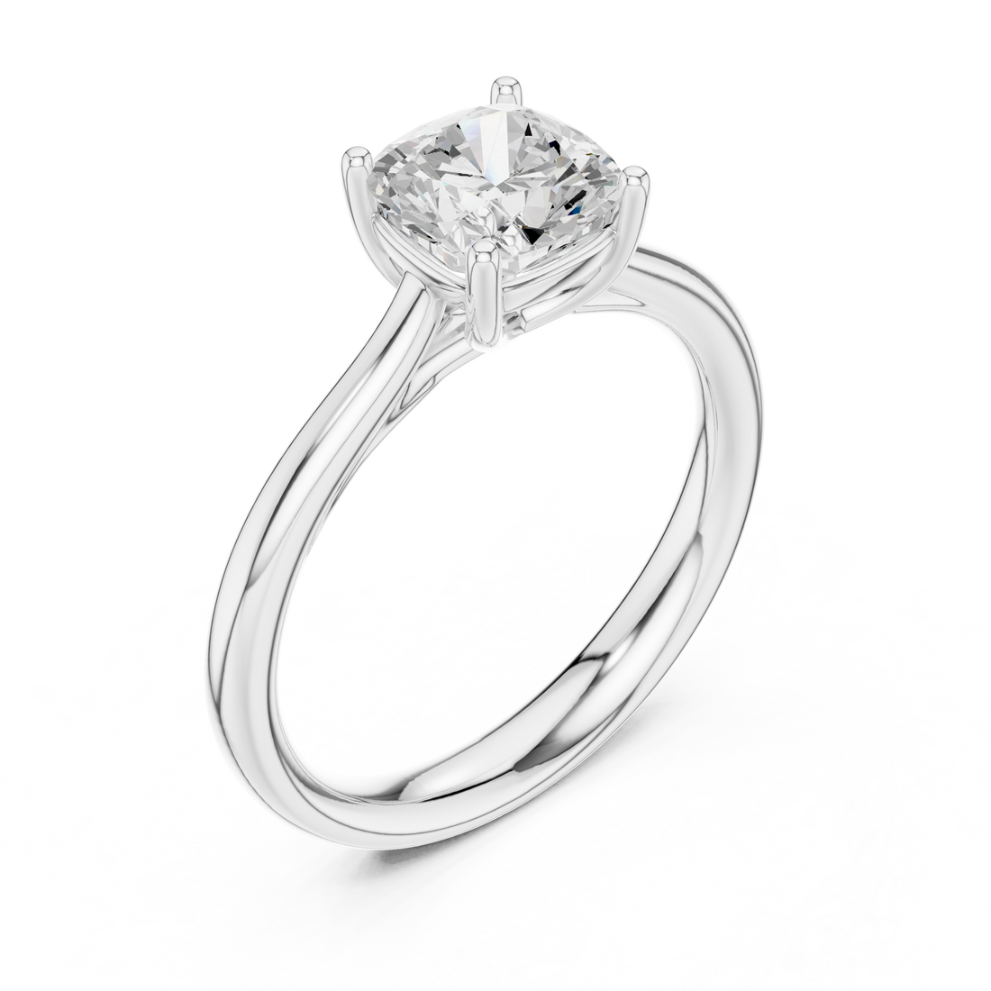 2ct Cushion solitaire ring