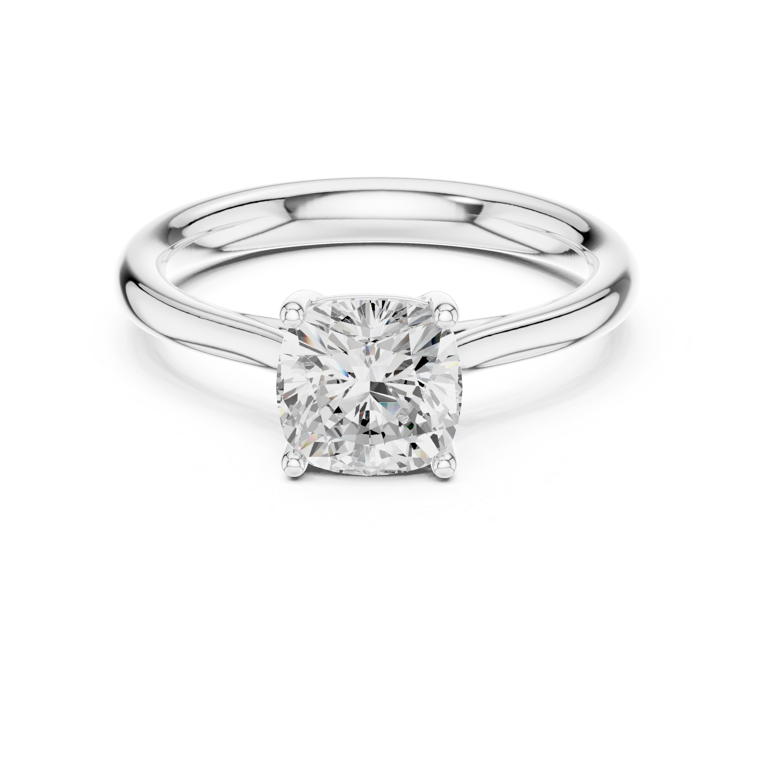 2ct Cushion solitaire ring