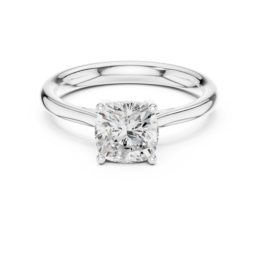 2ct Cushion solitaire ring