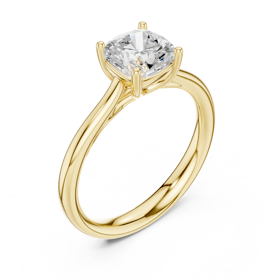 2ct Cushion solitaire ring