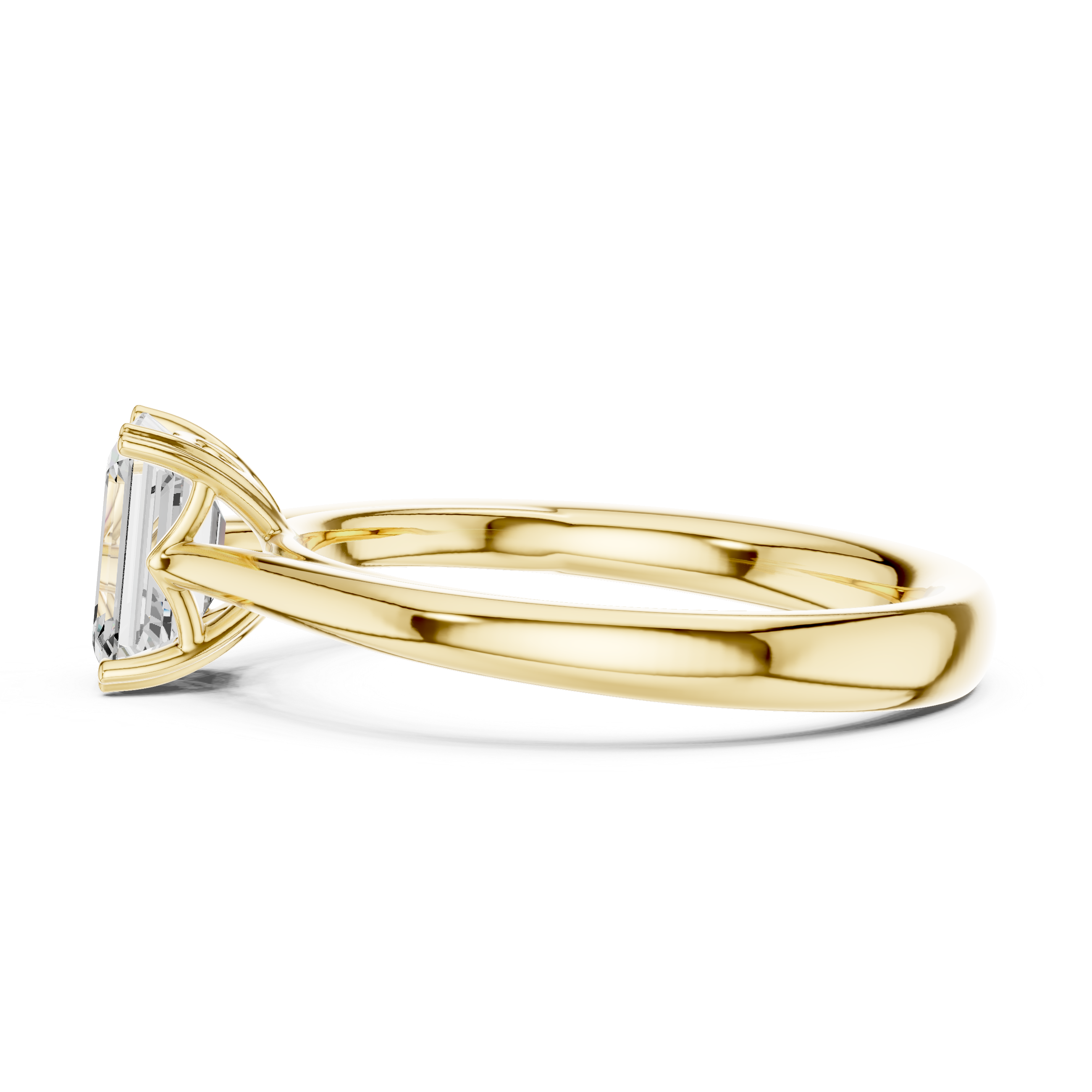 1ct Emerald solitaire ring
