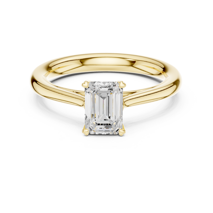 1ct Emerald solitaire ring