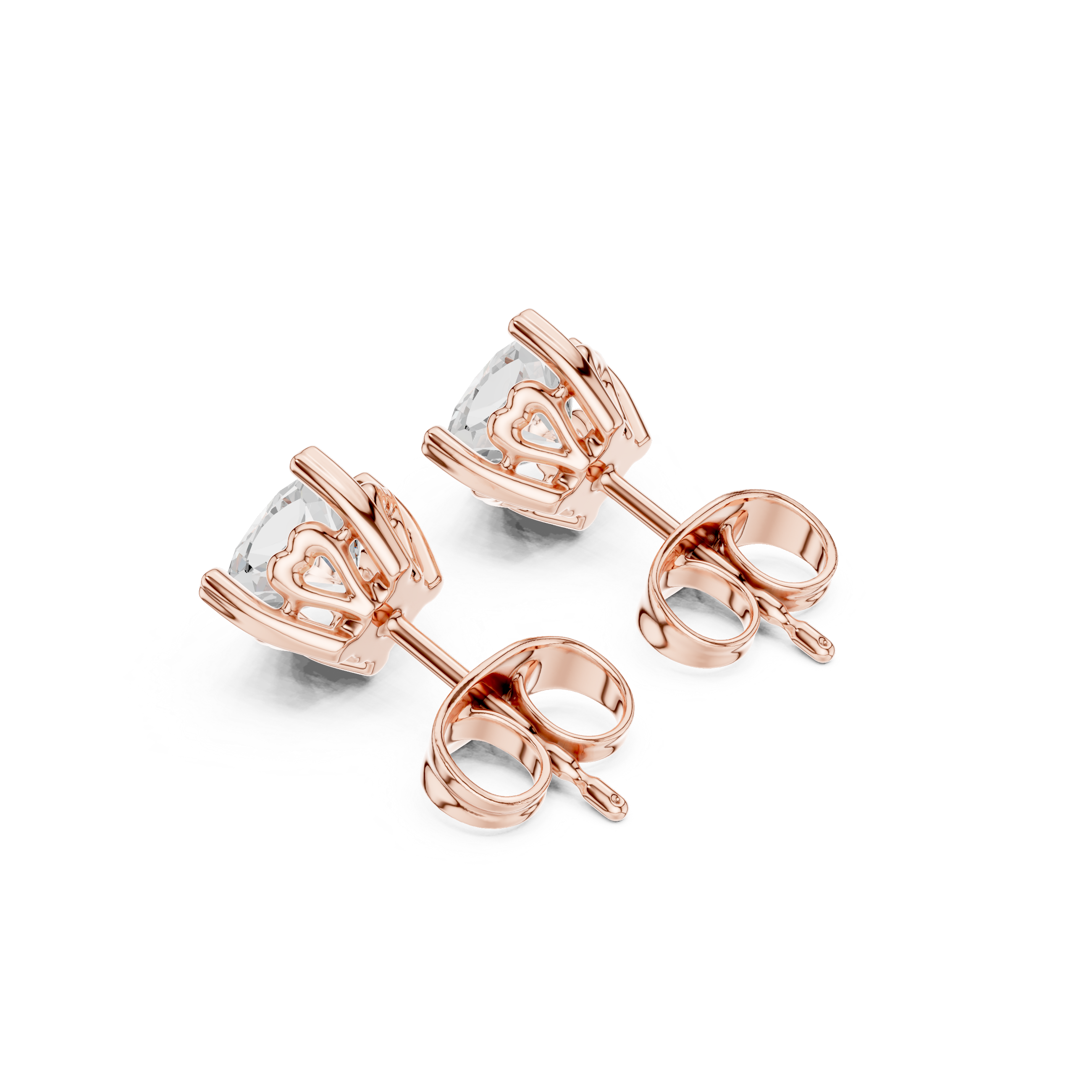 1 CT Cushion cut Solitaire studs