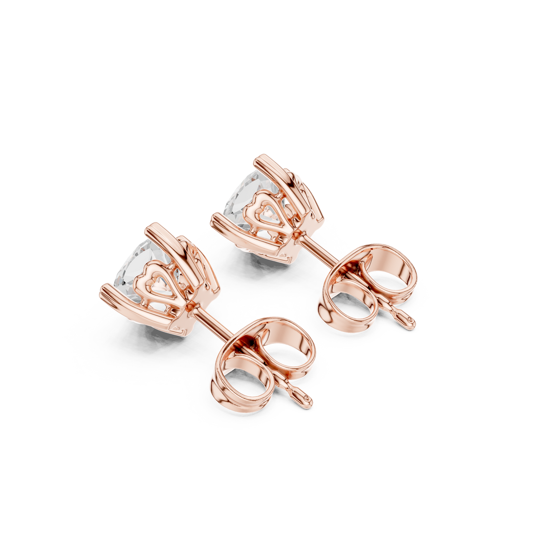 1 CT Cushion cut Solitaire studs