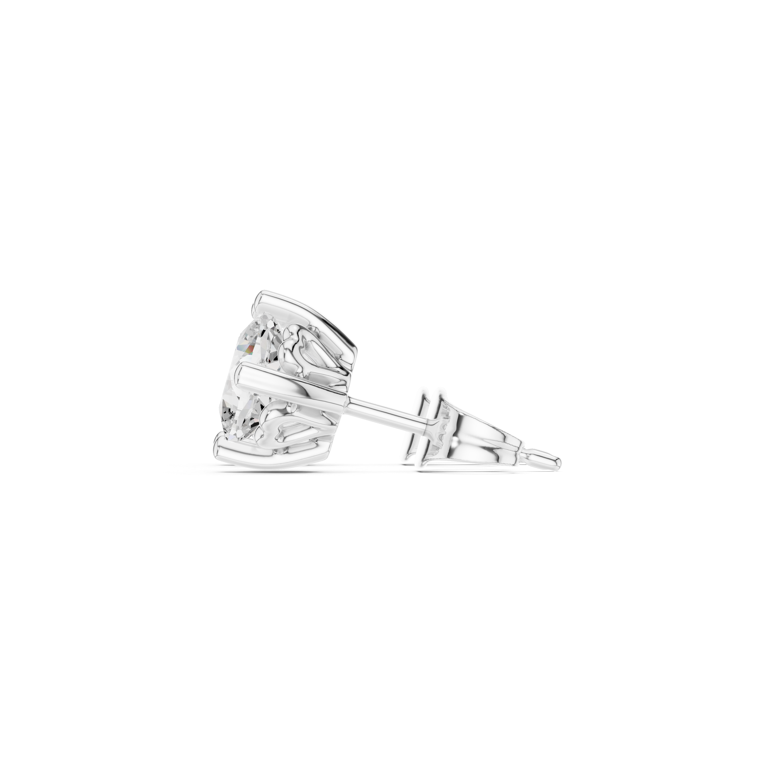 1 CT Cushion cut Solitaire studs