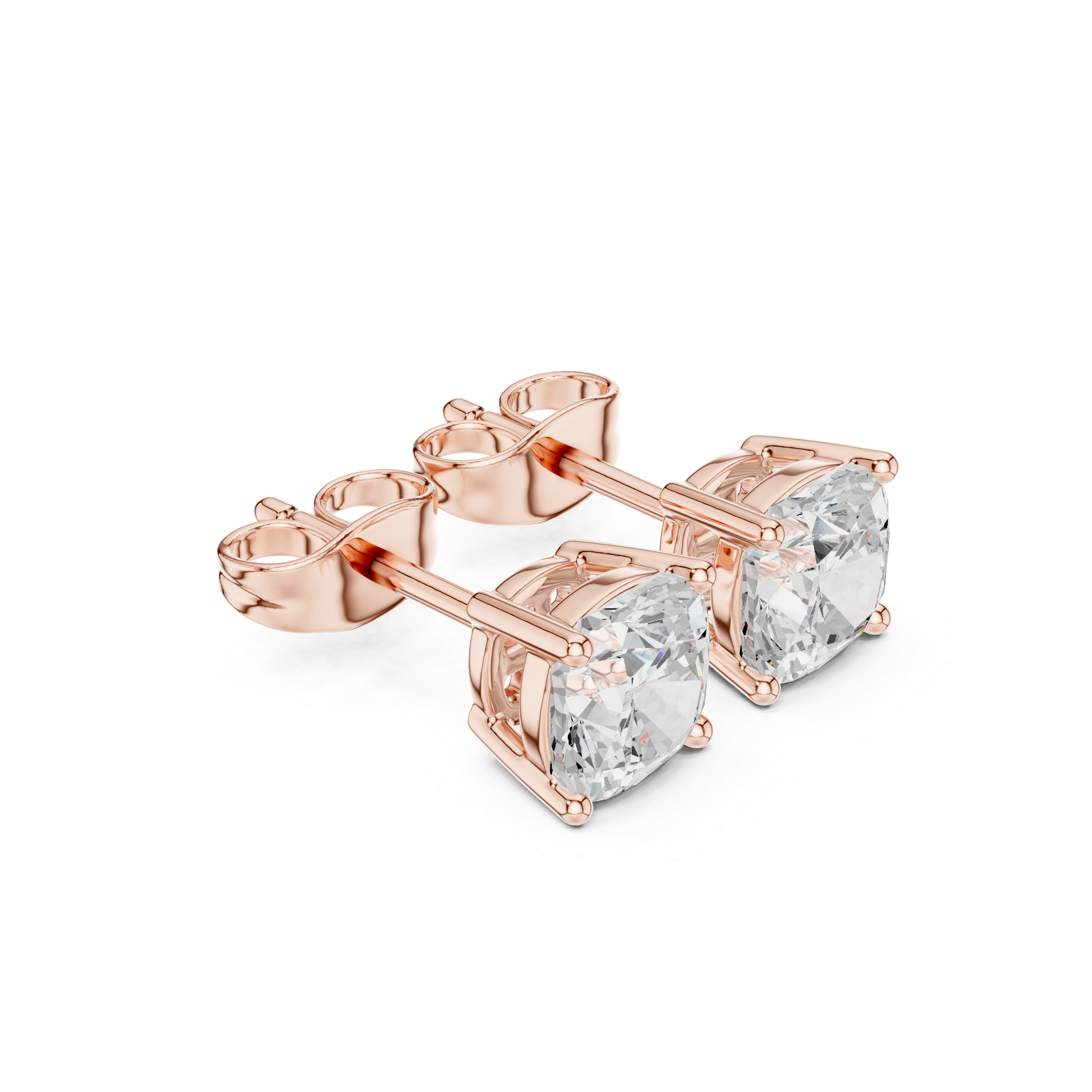 2ct Cushion Square studs