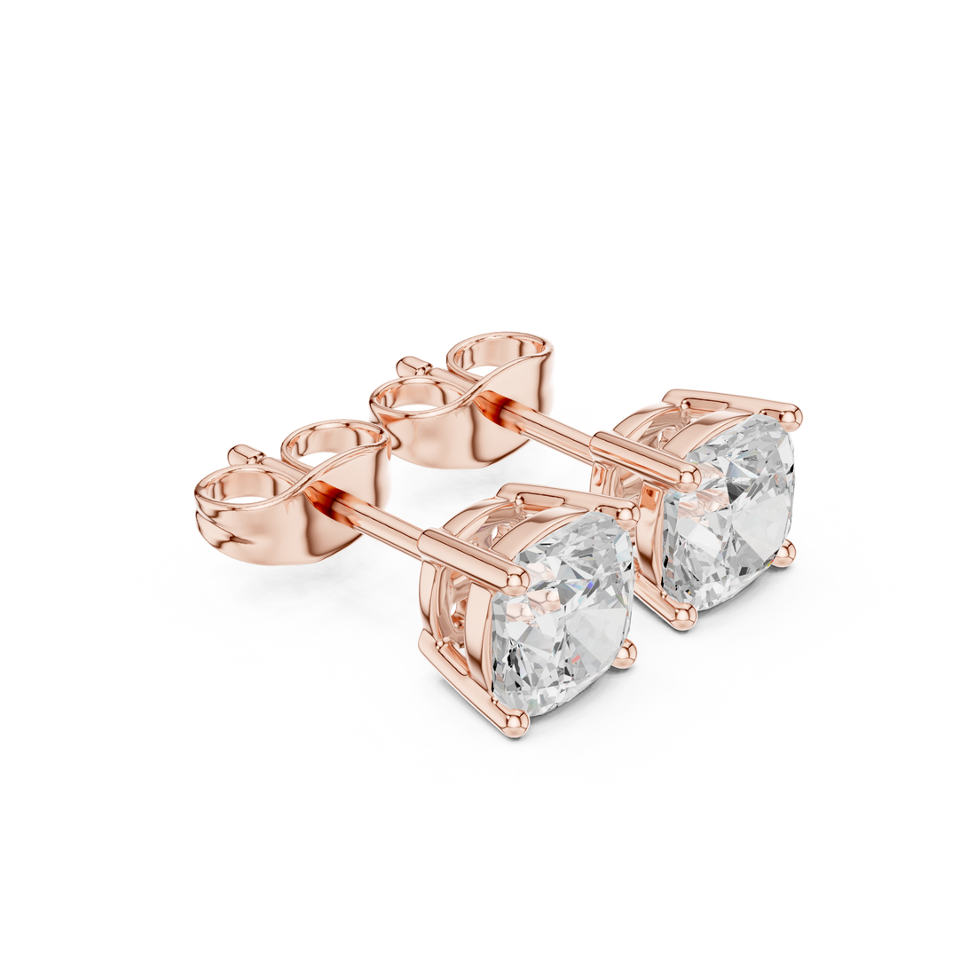 2ct Cushion Square studs