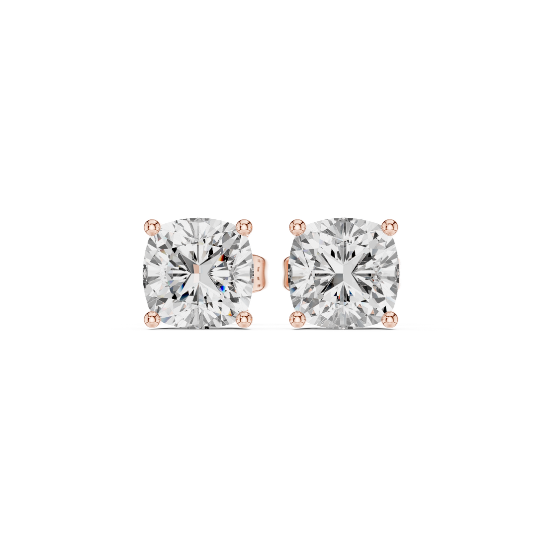2ct Cushion Square studs