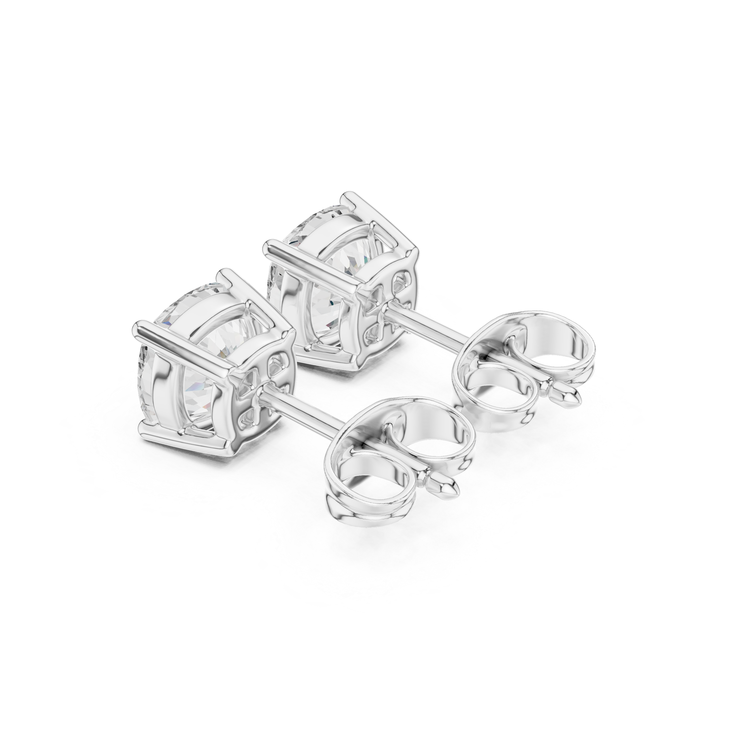 2ct Cushion Square studs