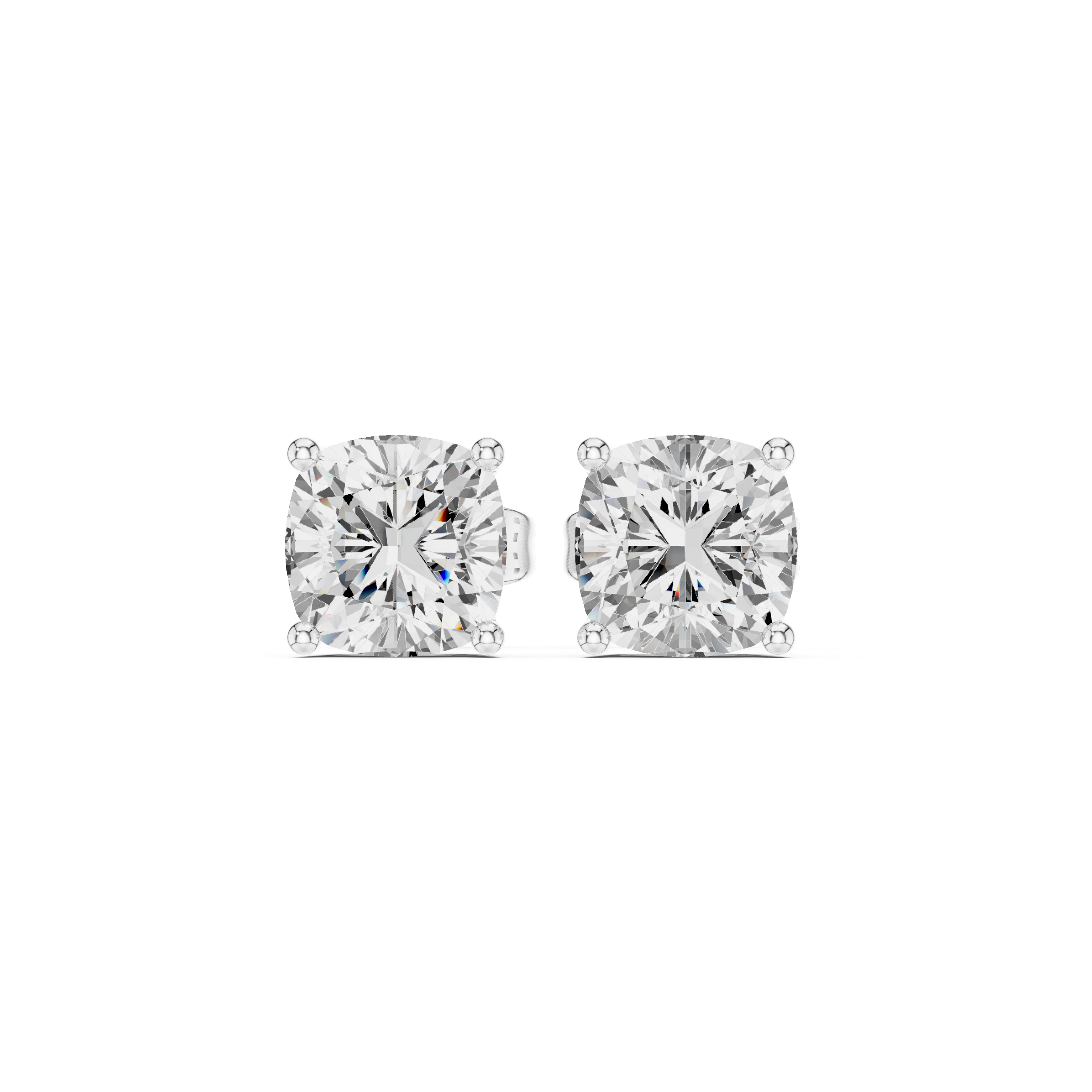 2ct Cushion Square studs