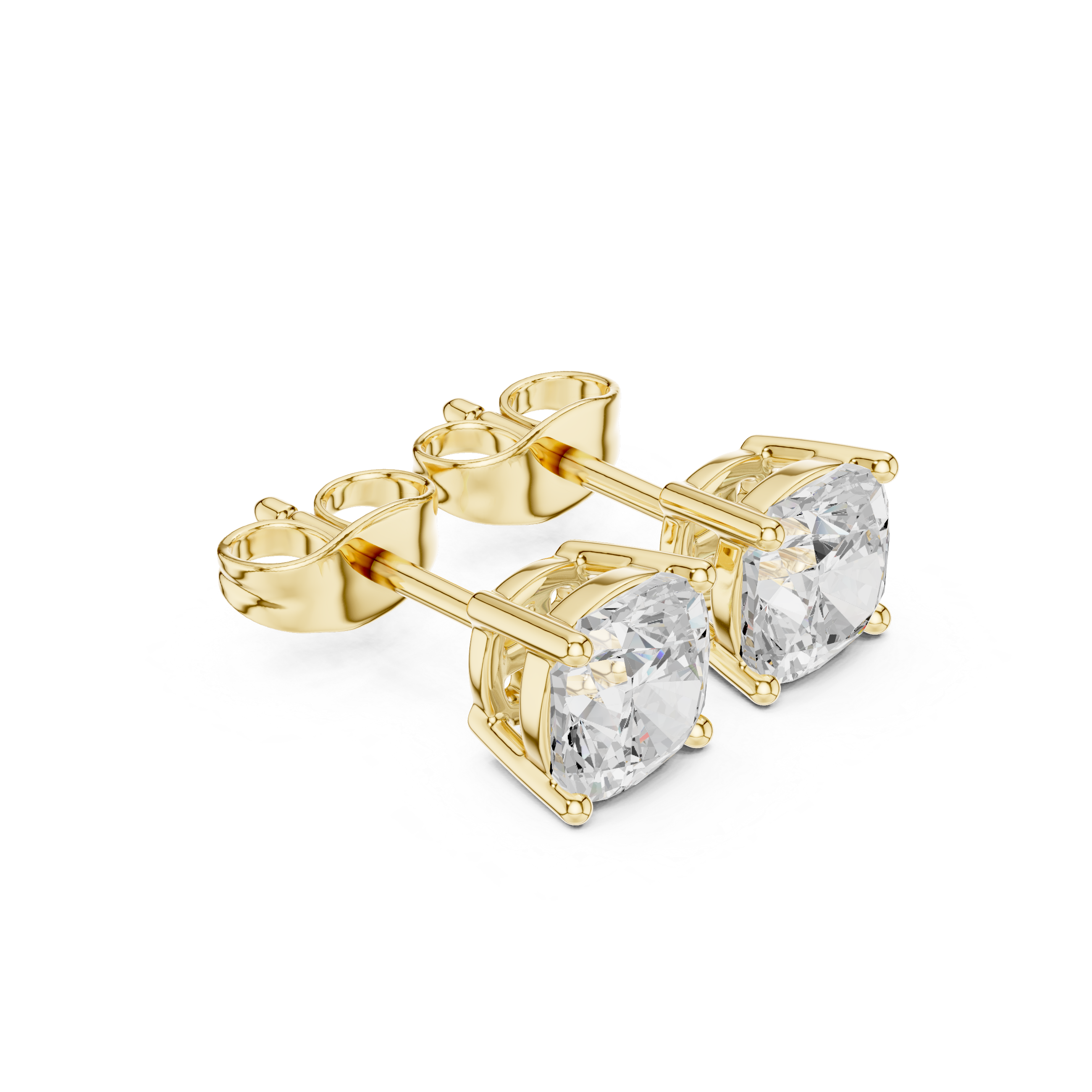 2ct Cushion Square studs