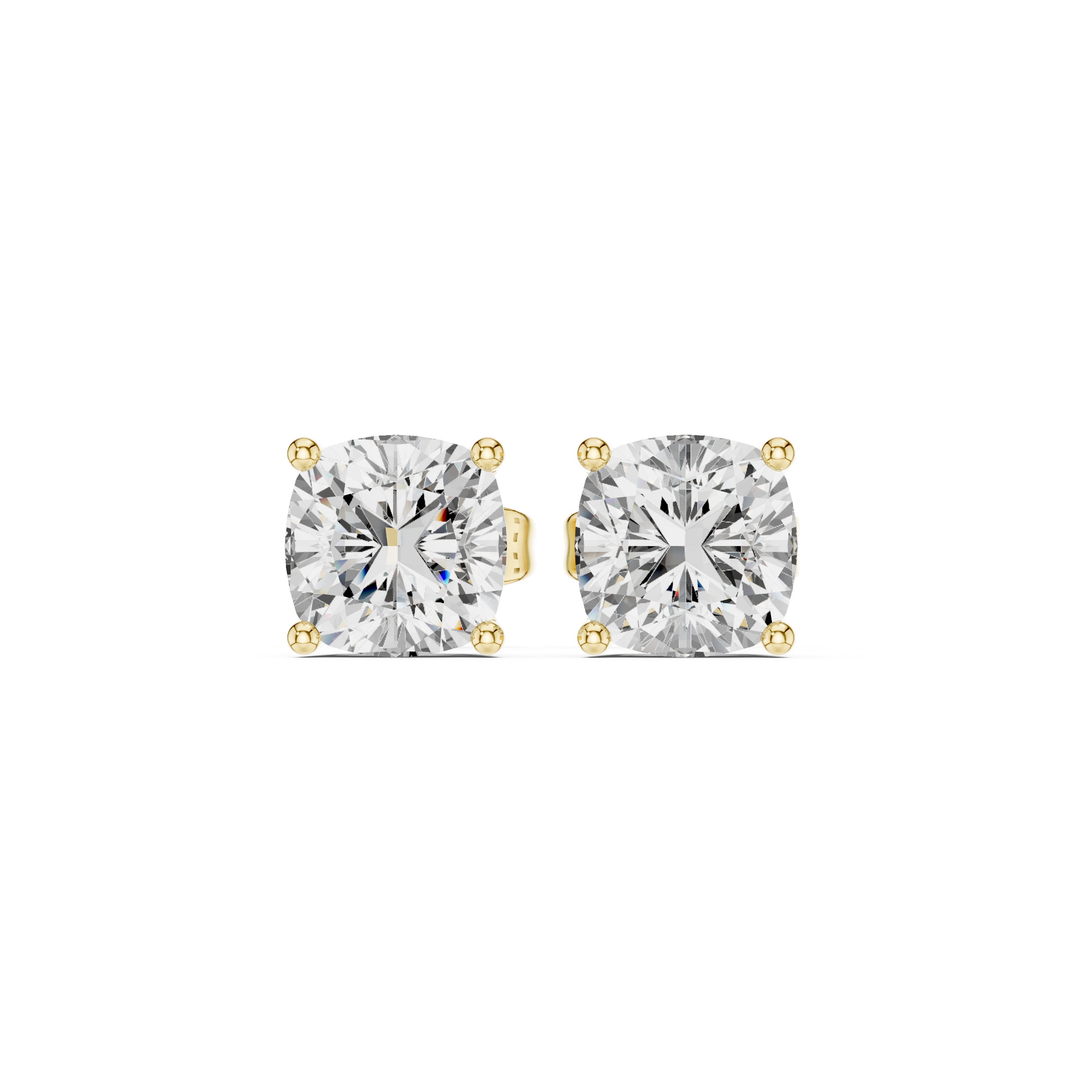 2ct Cushion Square studs