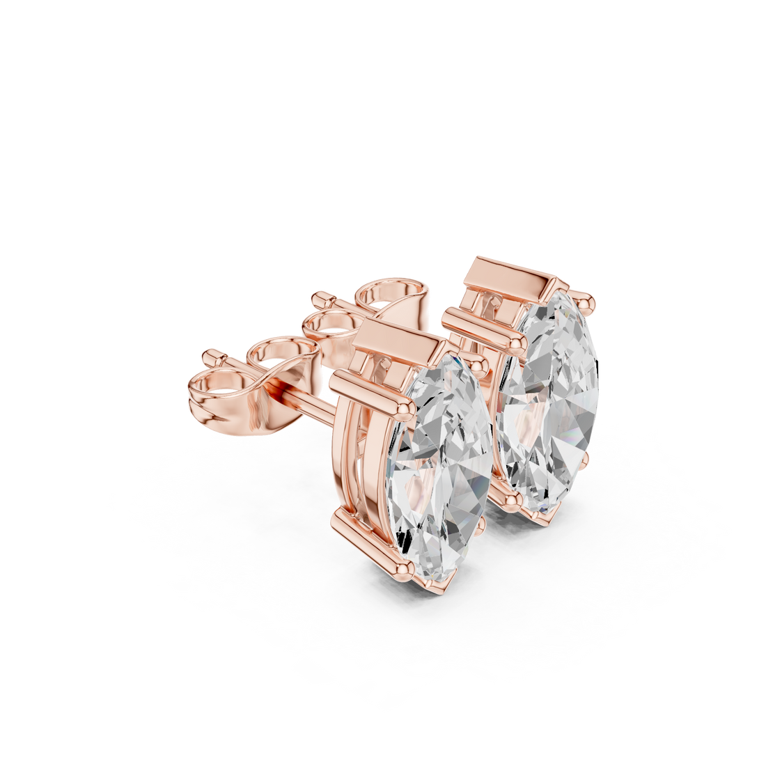 3 CT marquise solitaire studs