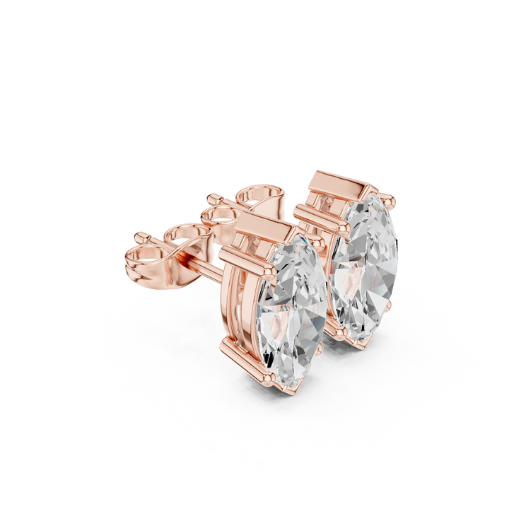 3 CT marquise solitaire studs