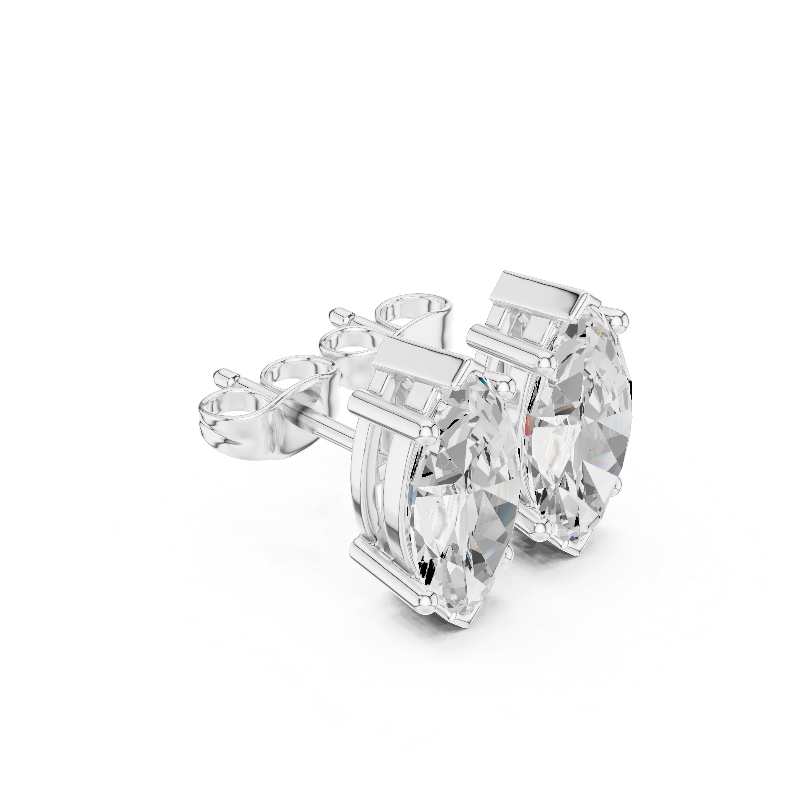 3 CT marquise solitaire studs