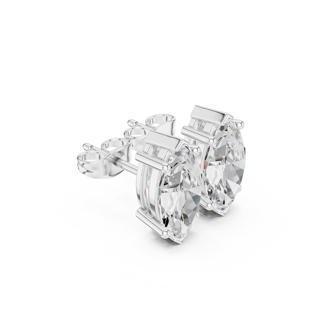 3 CT marquise solitaire studs