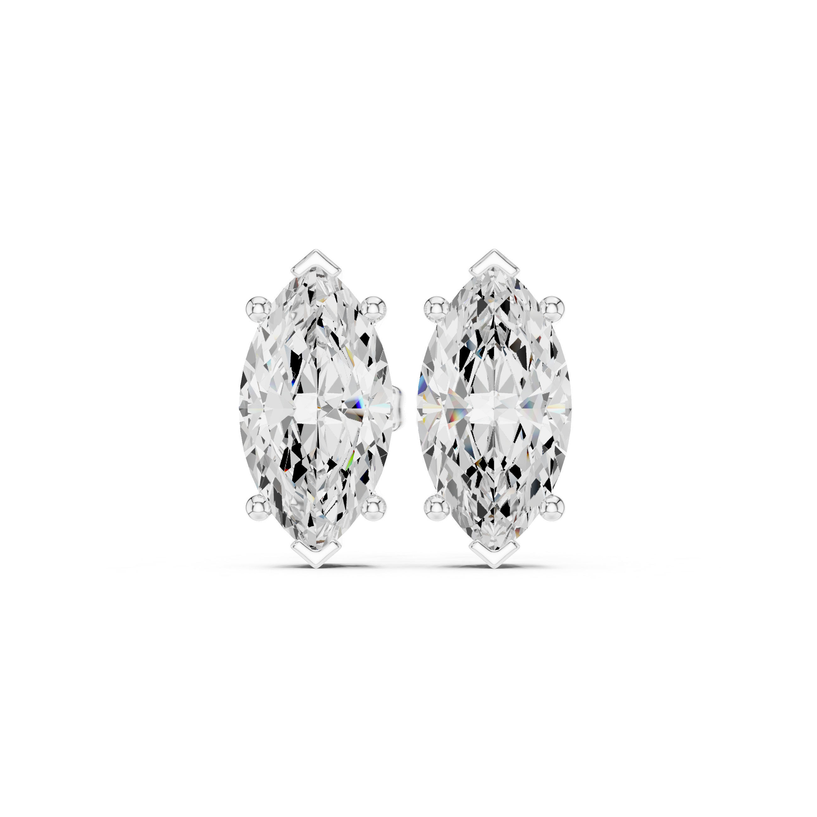 3 CT marquise solitaire studs