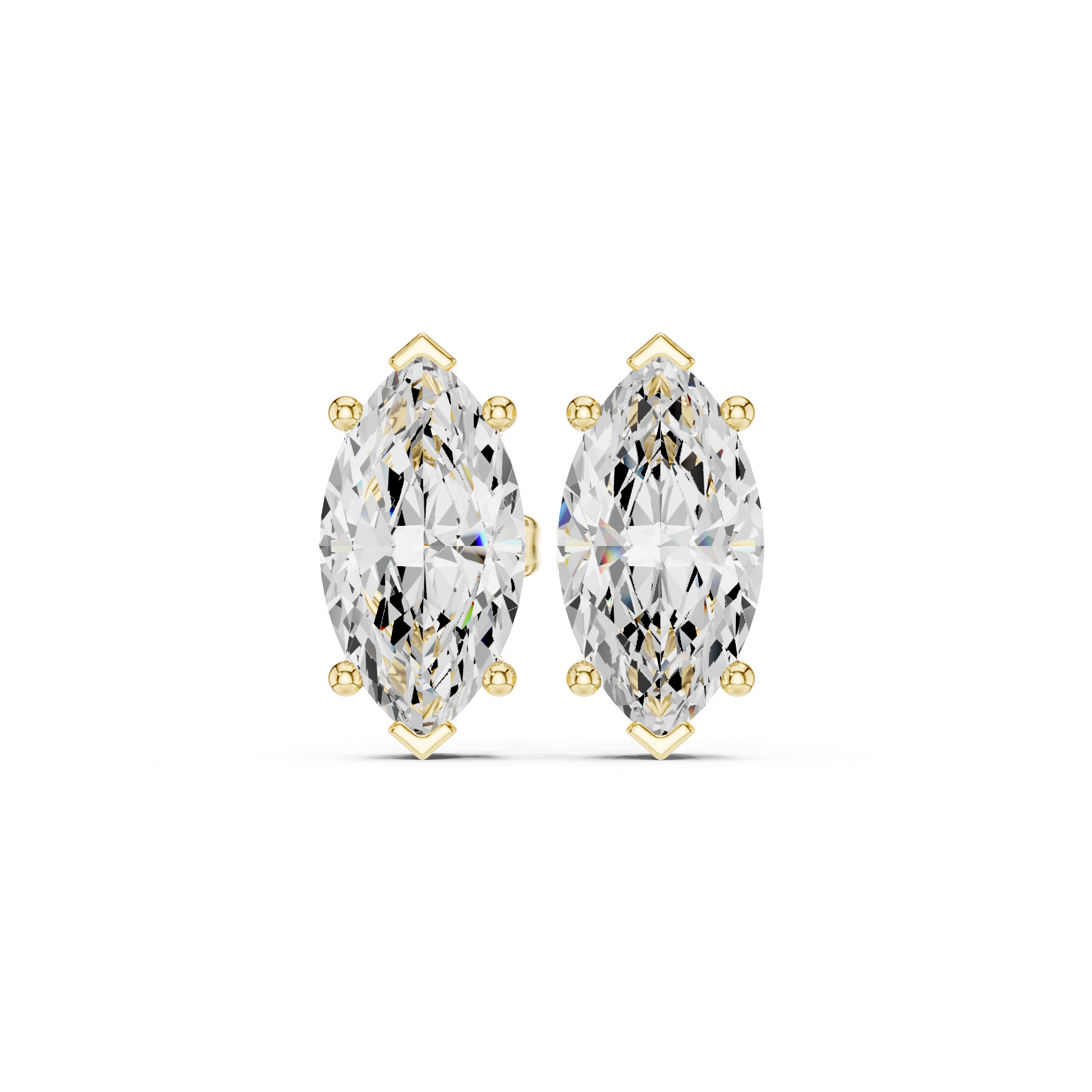 3 CT marquise solitaire studs