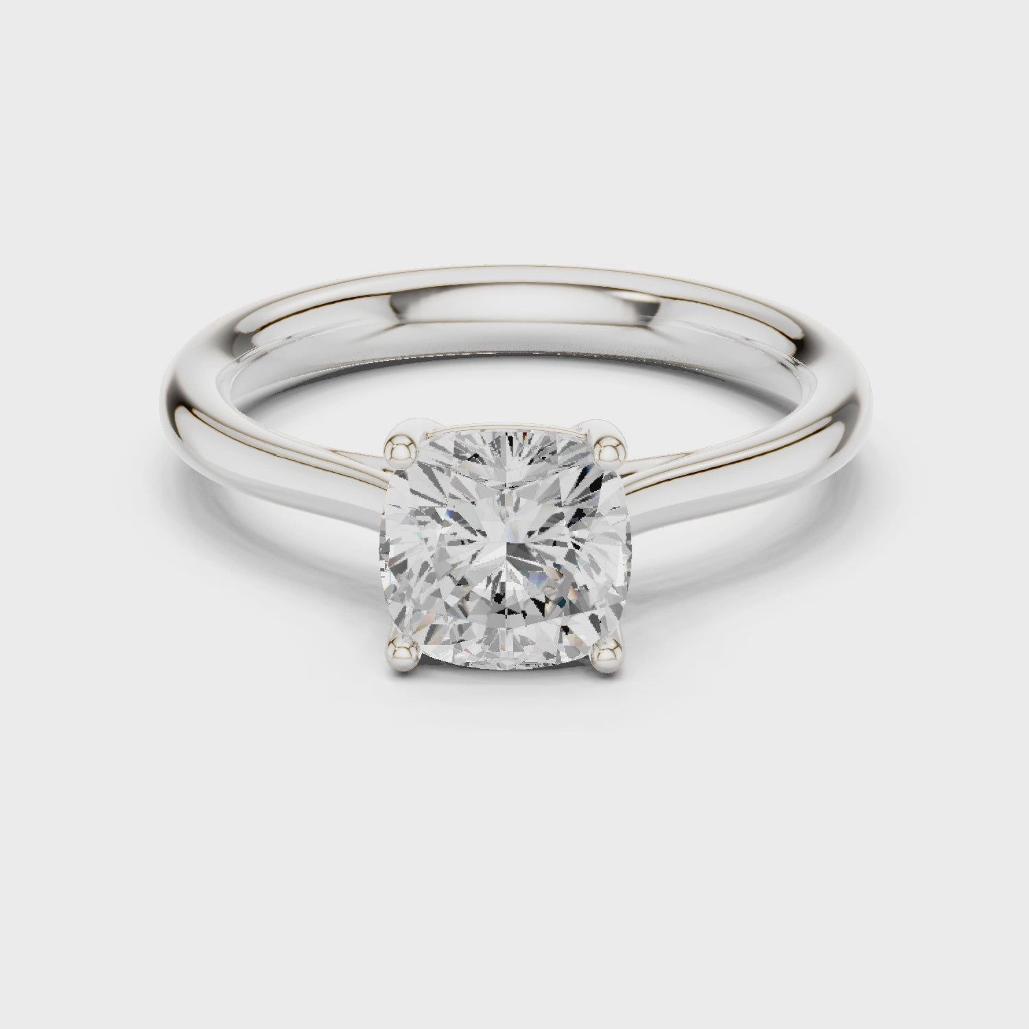 2ct Cushion solitaire ring