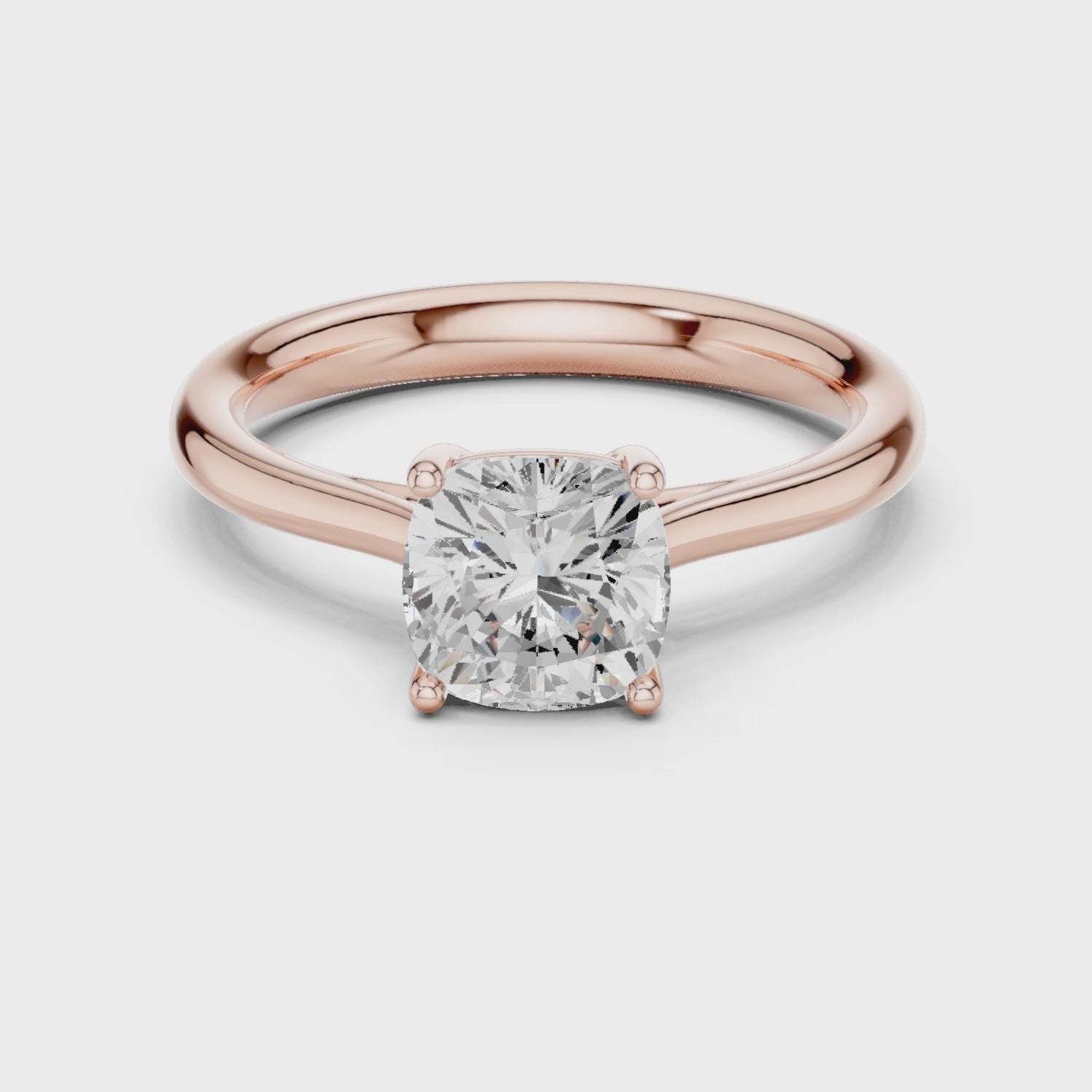 2ct Cushion solitaire ring