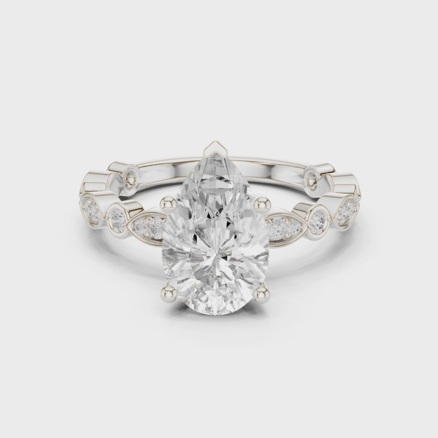 2 Ct Pear Solitaire