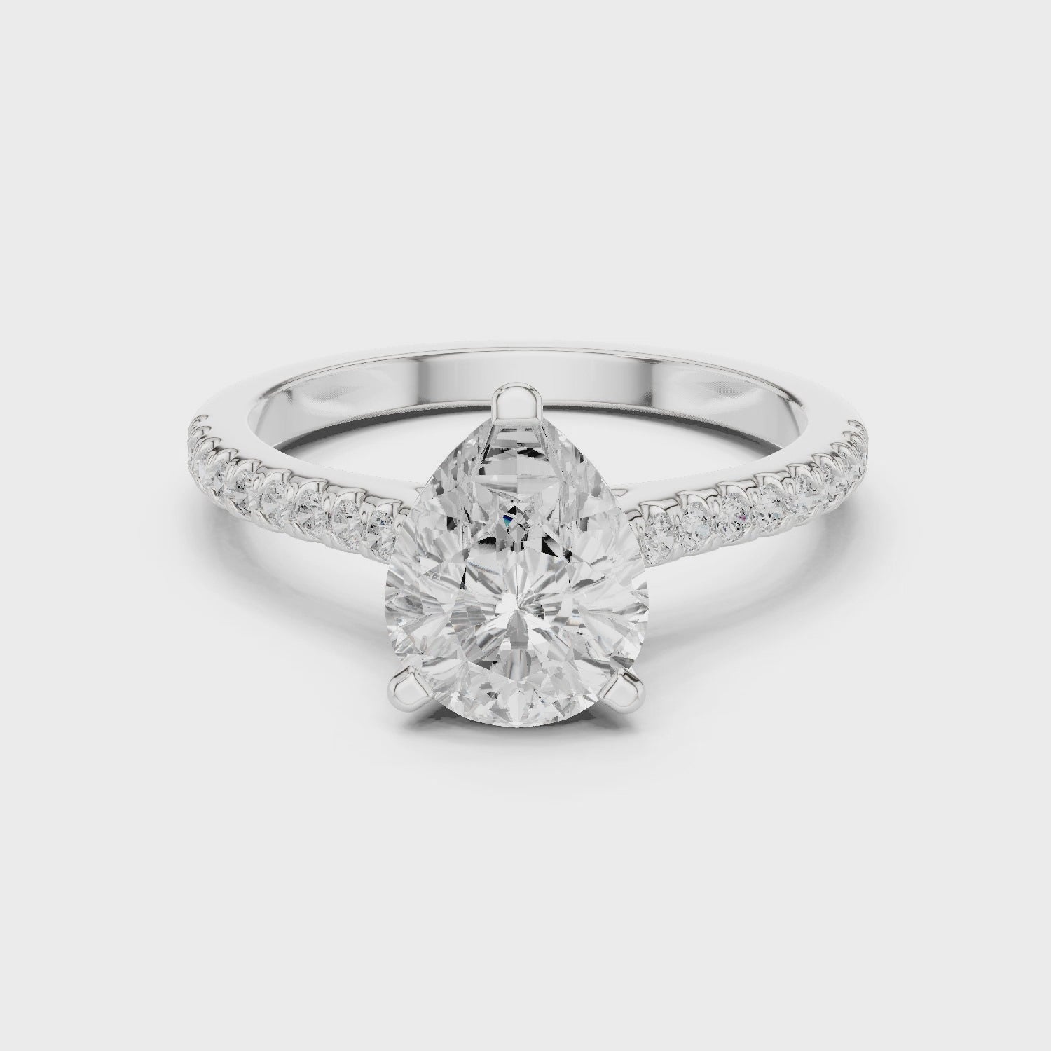 1ct Pear-Cut Diamond