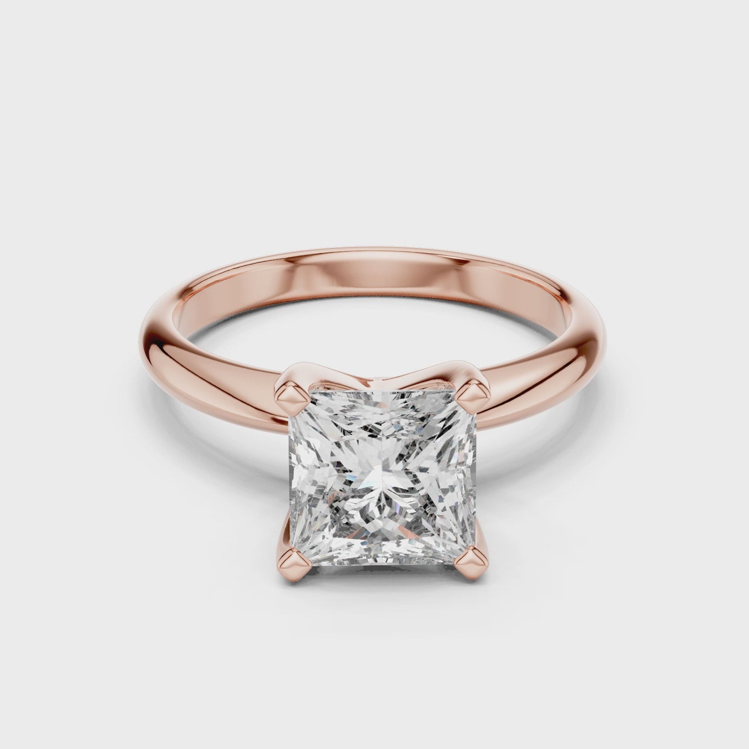 2 ct Princess soliotaire ring