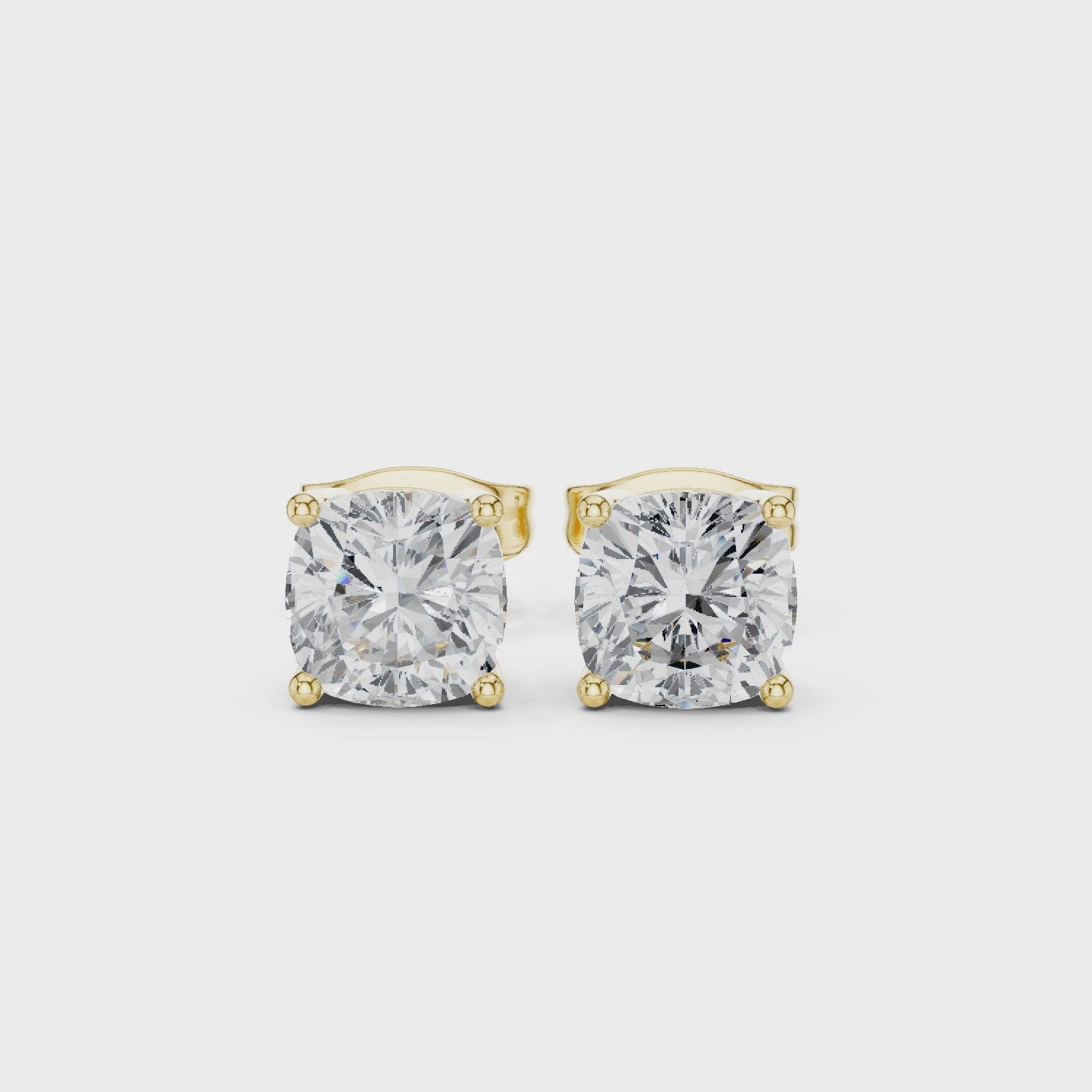 2ct Cushion Square studs
