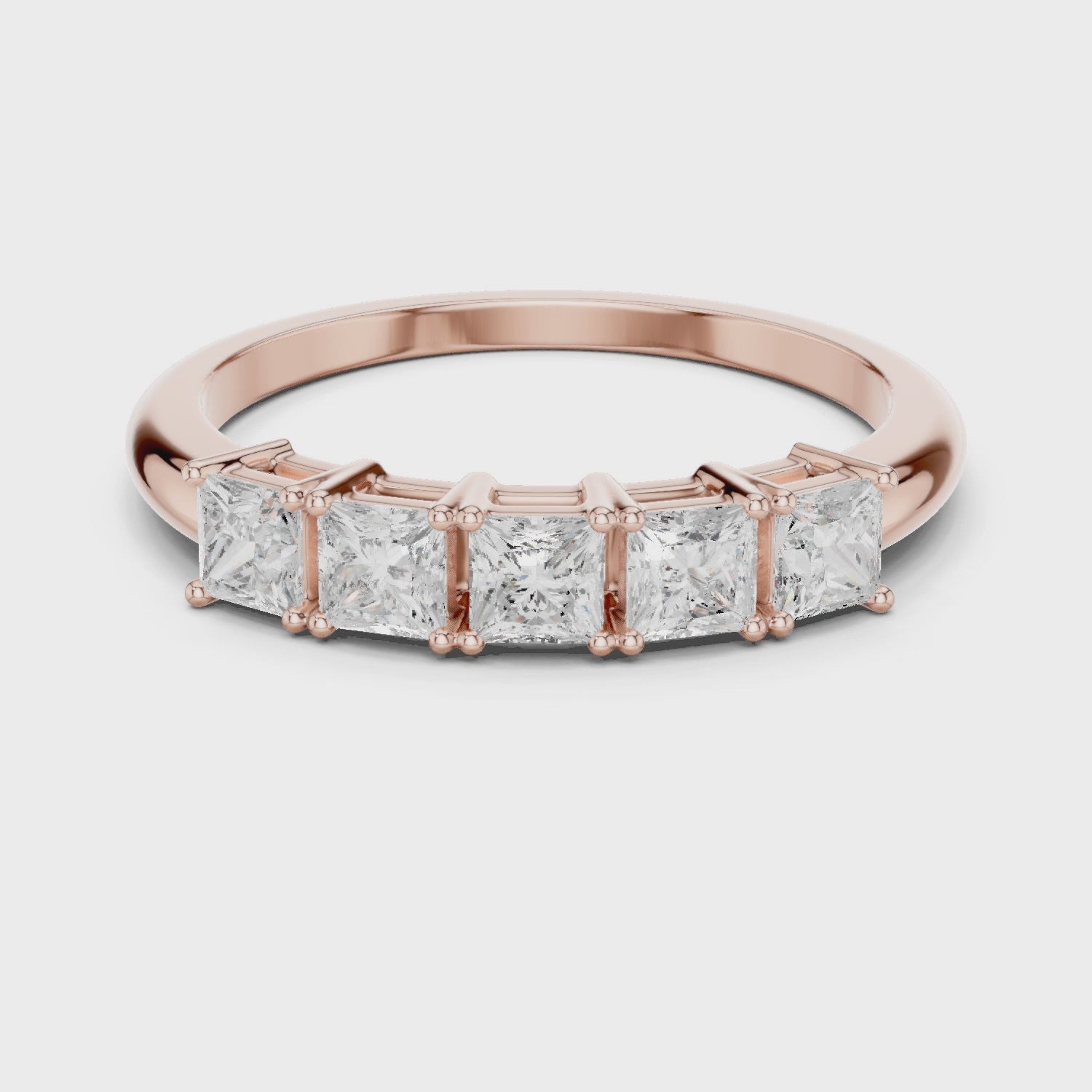 Princess 5 Stone ring