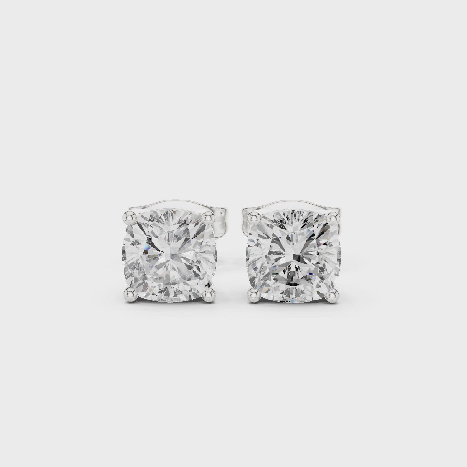 2ct Cushion Square studs