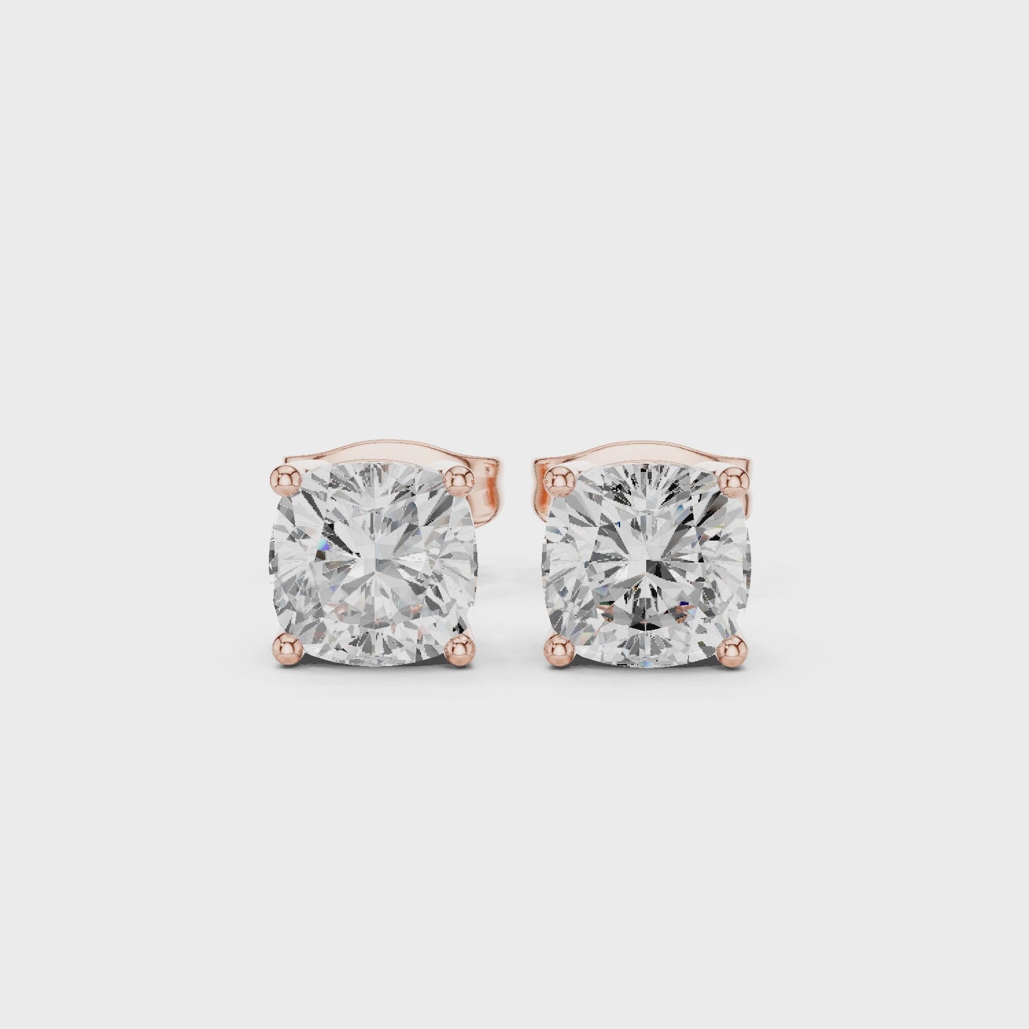 2ct Cushion Square studs