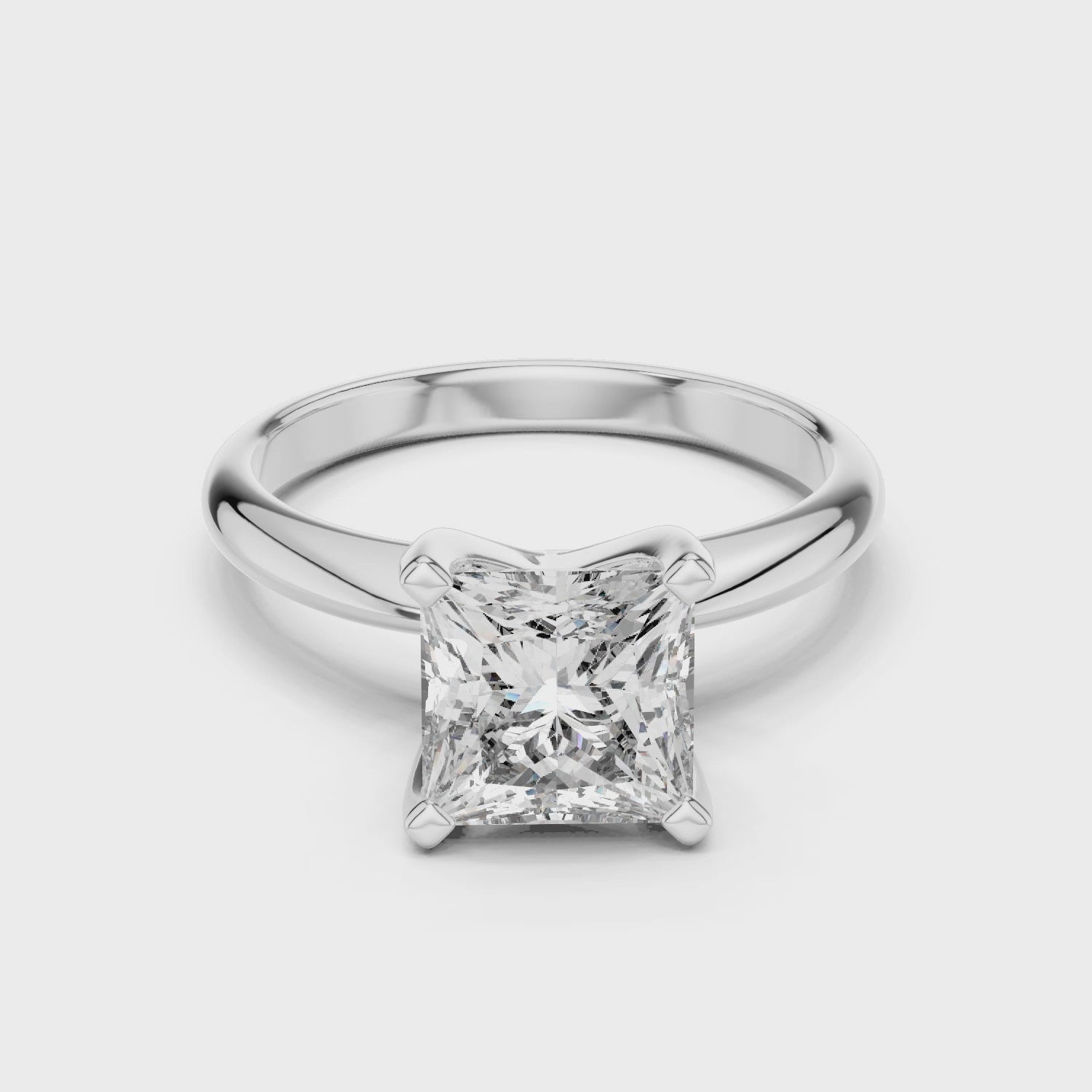 2 ct Princess soliotaire ring