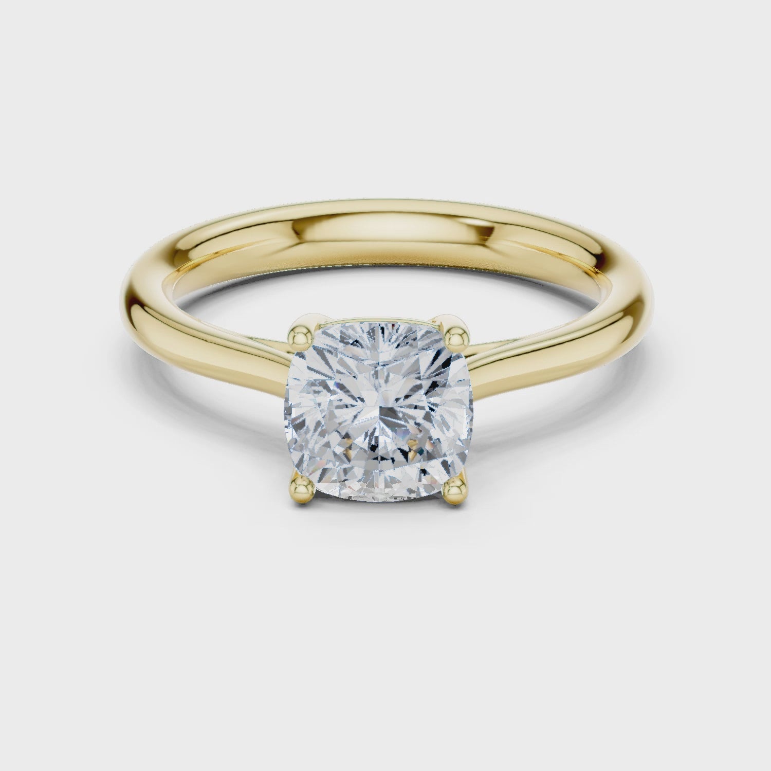 2ct Cushion solitaire ring