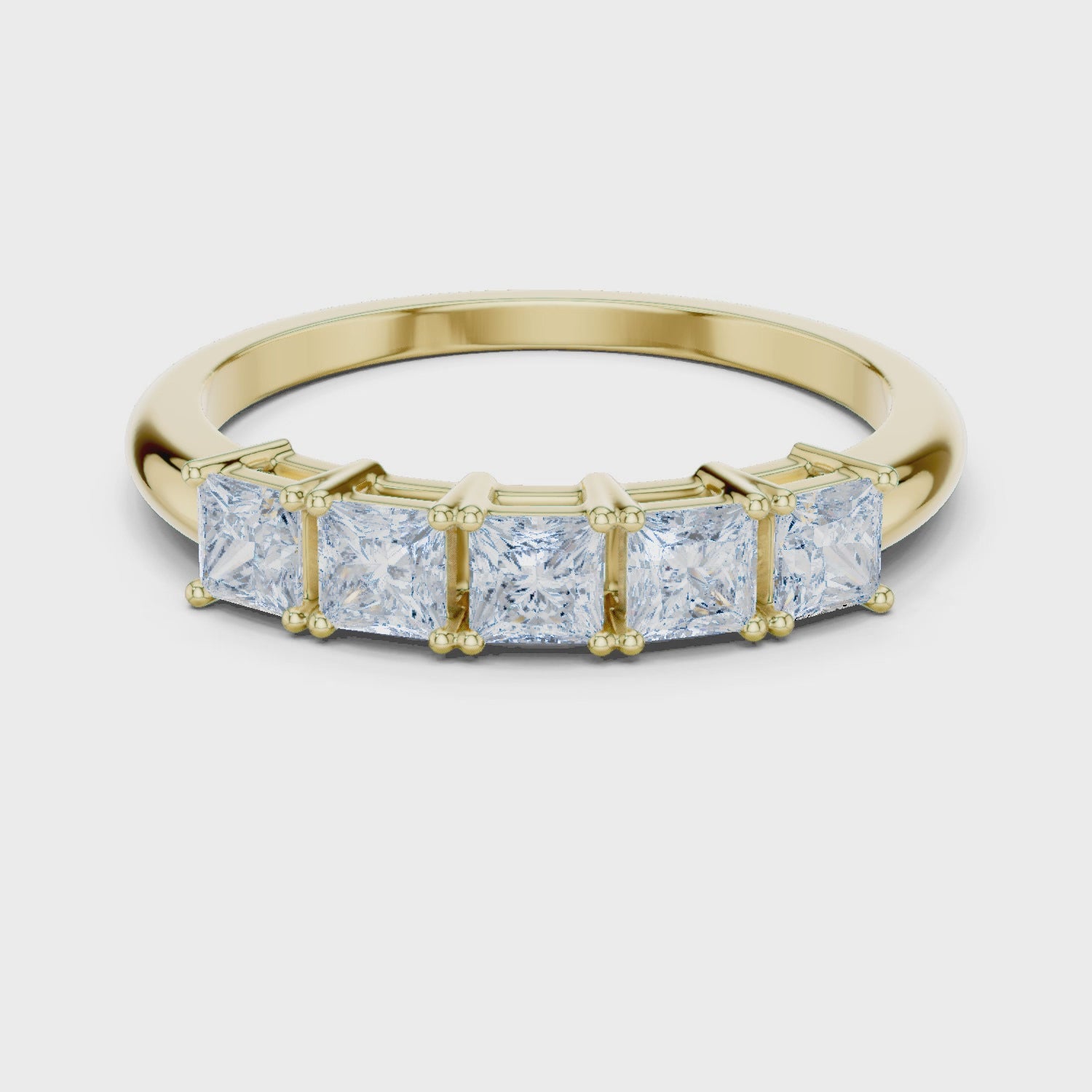 Princess 5 Stone ring