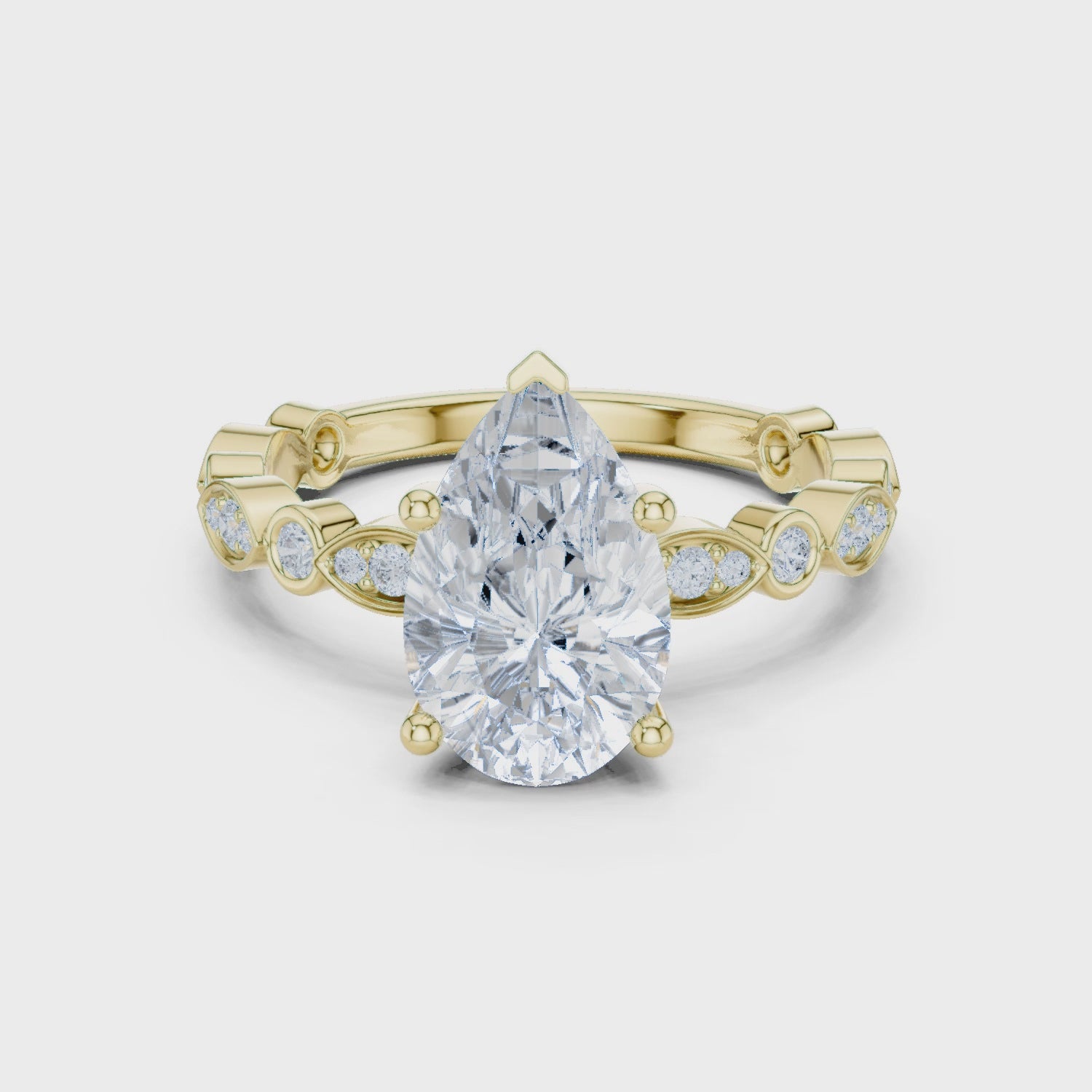 2 Ct Pear Solitaire