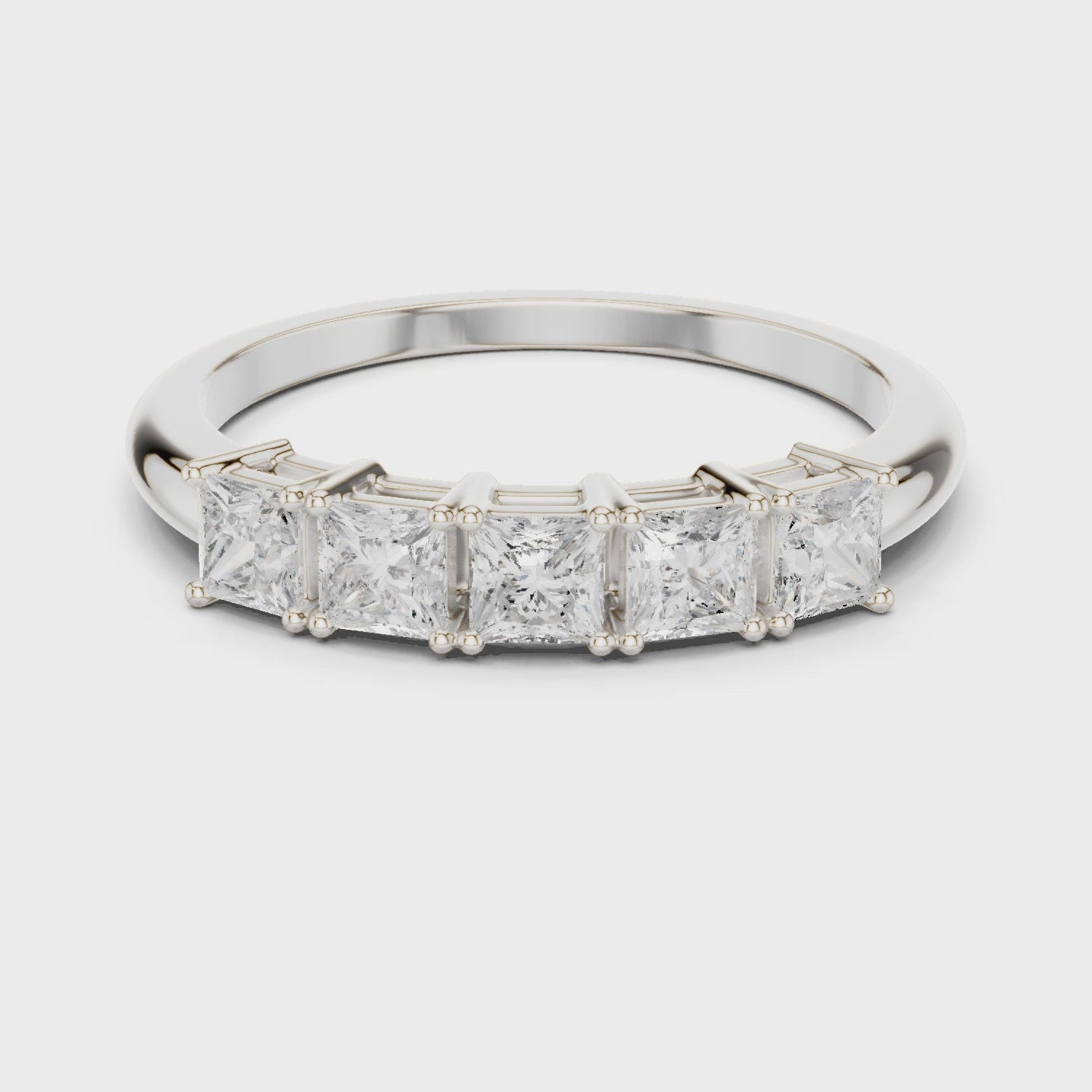 Princess 5 Stone ring