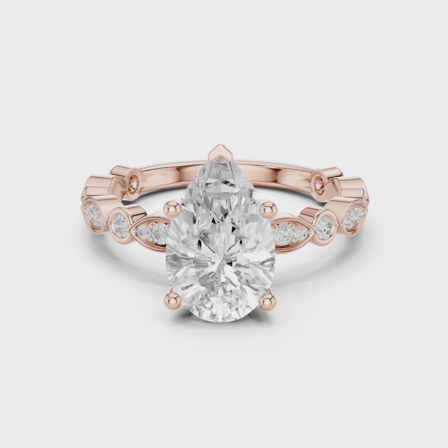 2 Ct Pear Solitaire