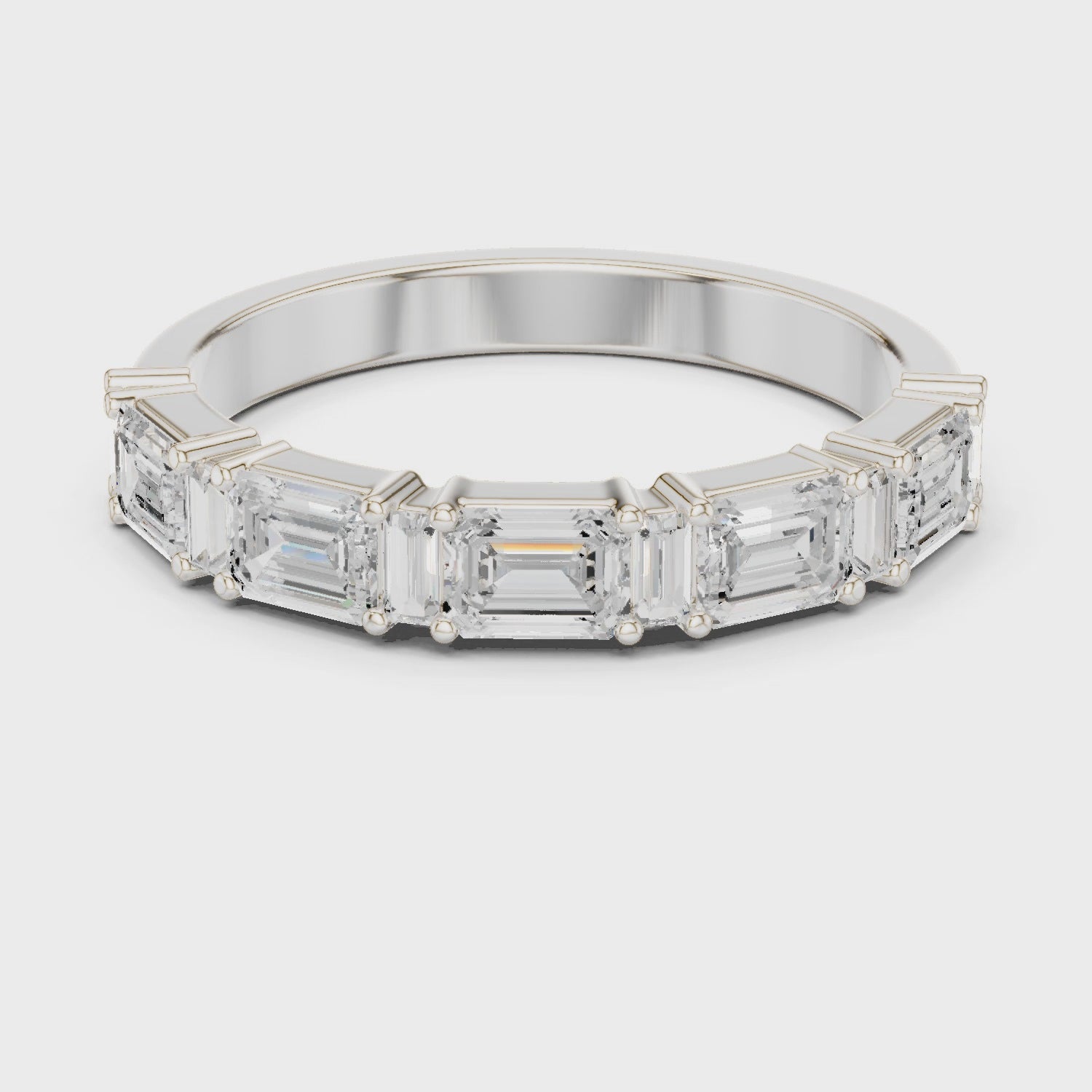 5 stone emerald band