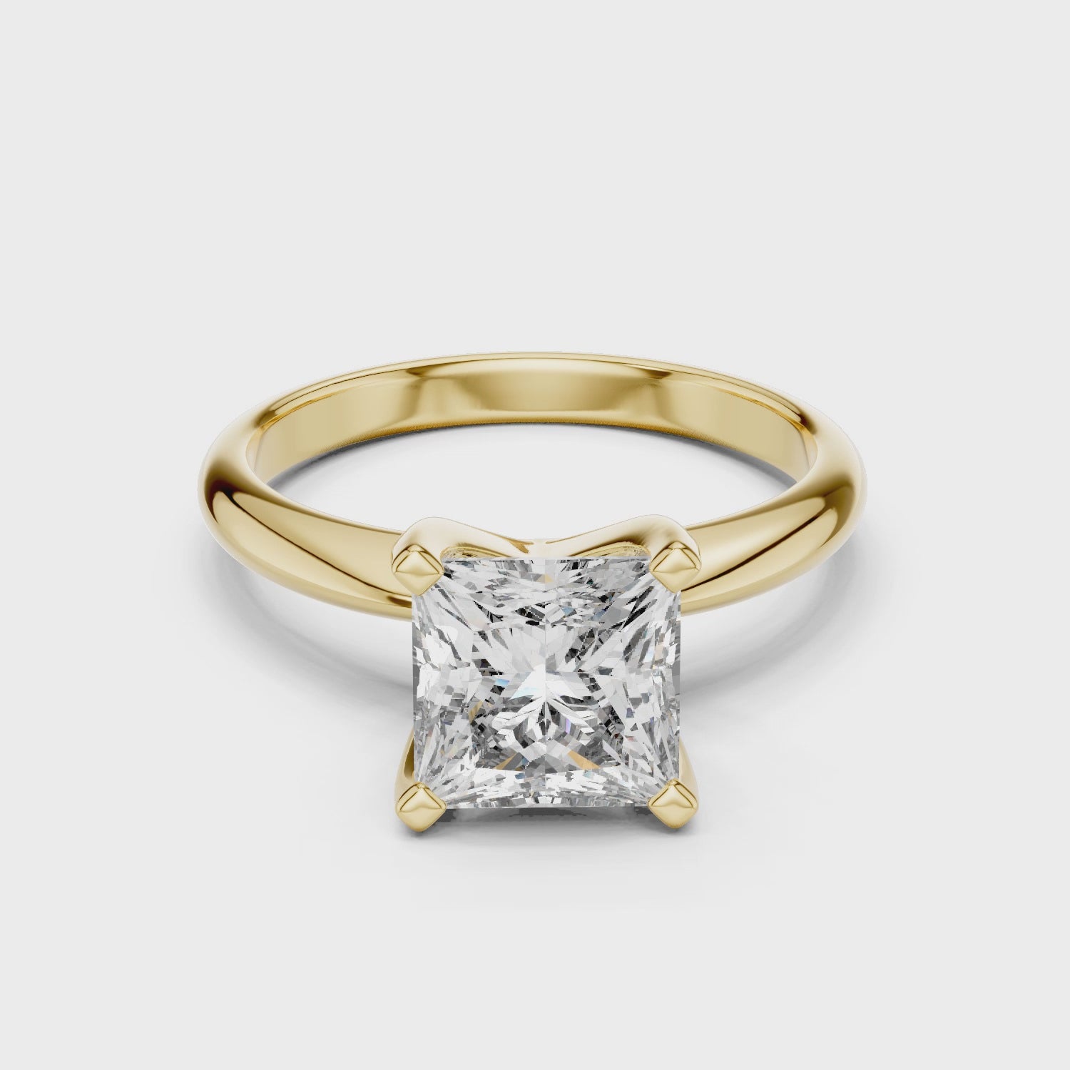 2 ct Princess soliotaire ring