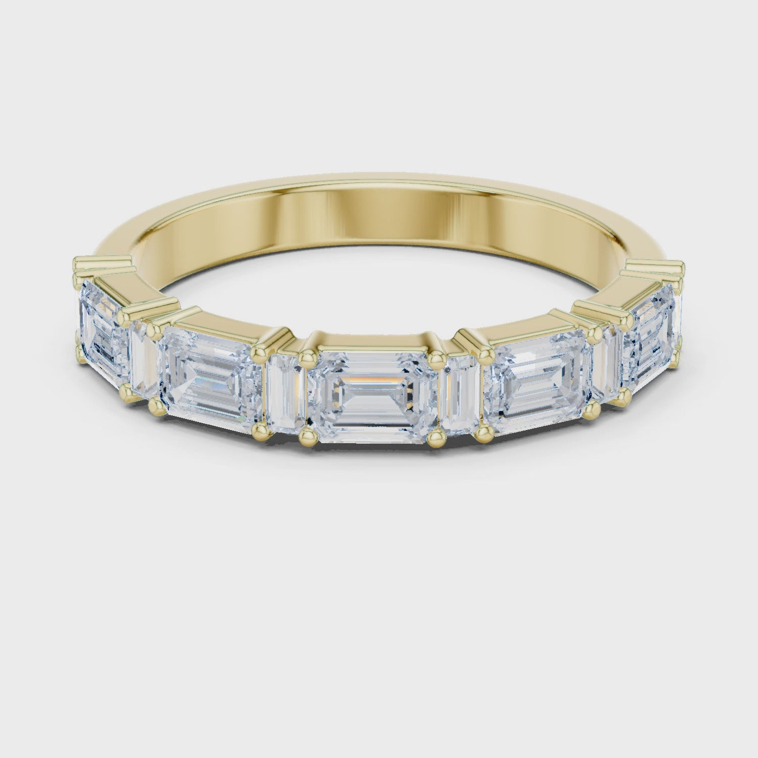 5 stone emerald band