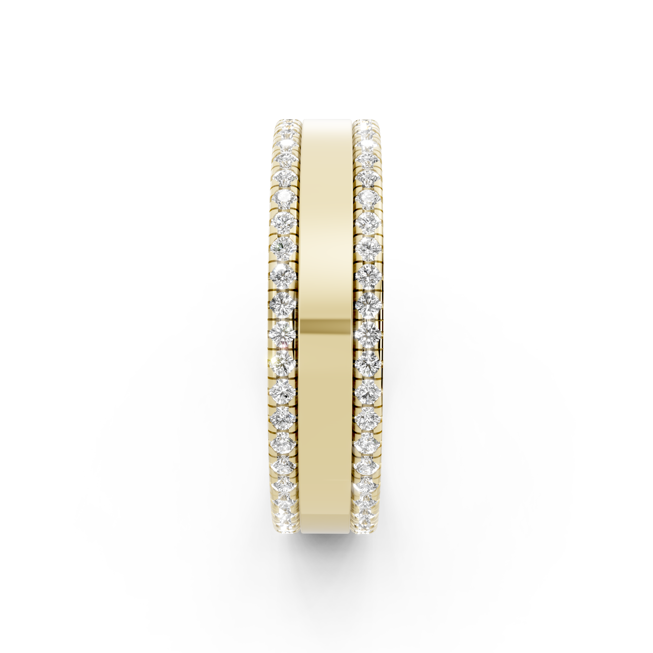 Men's Double Row Diamond Edge