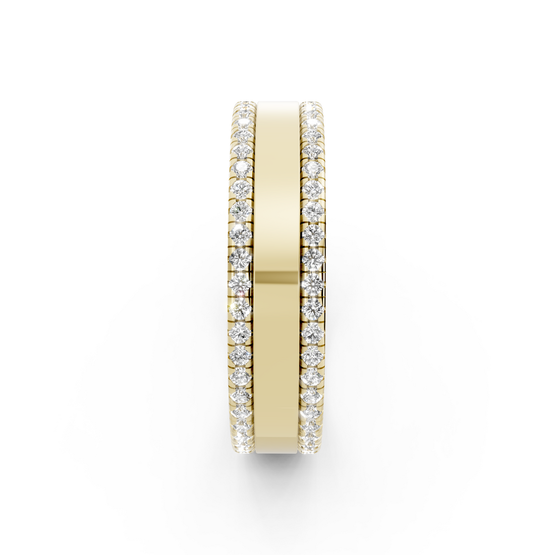 Men's Double Row Diamond Edge