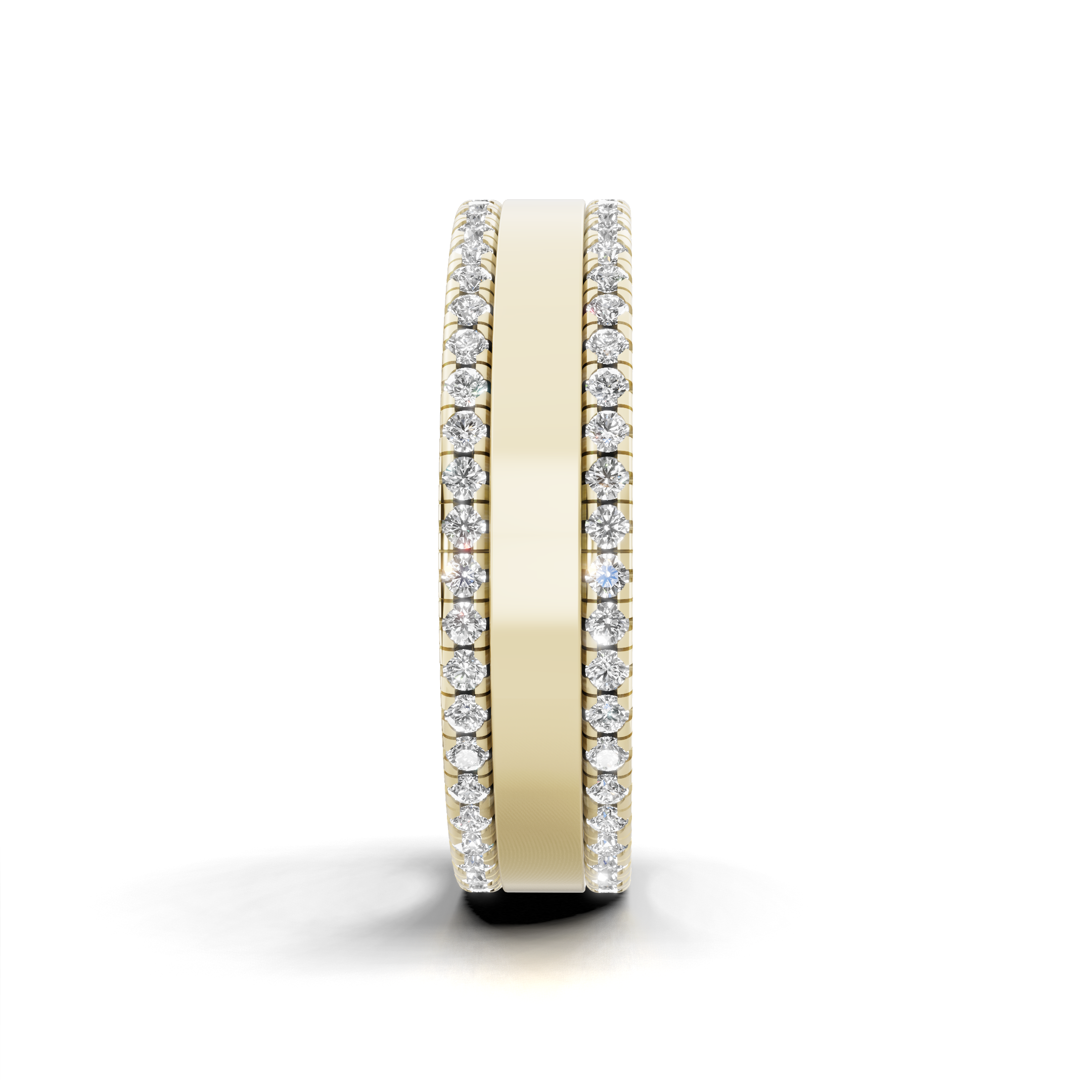 Men's Double Row Diamond Edge